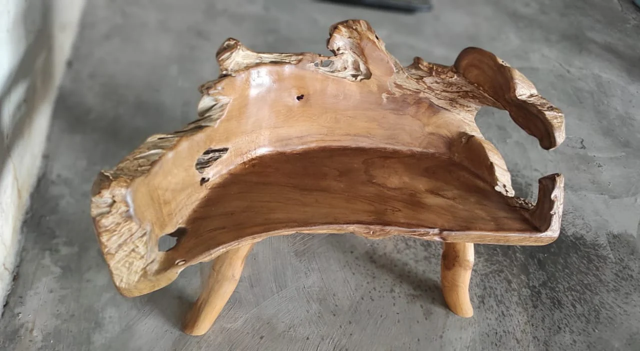 Habini Teak Root Live Edge Bench-ALF2002 - Image 3