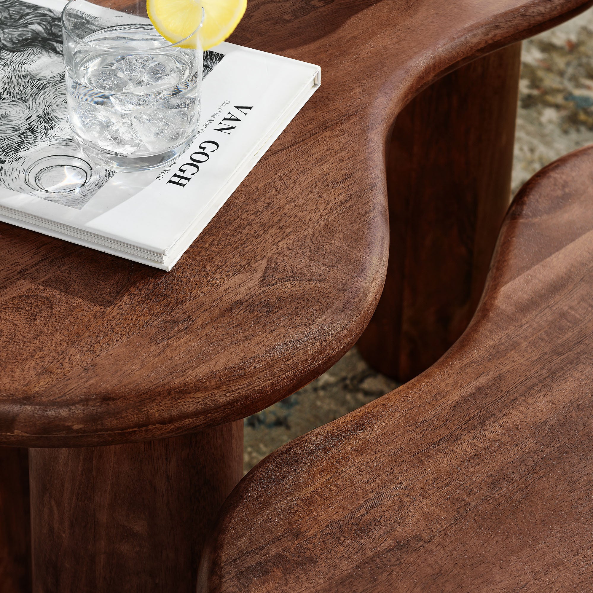 Hackney Mango Wood Nesting Coffee Table Set by Modway - Image 17