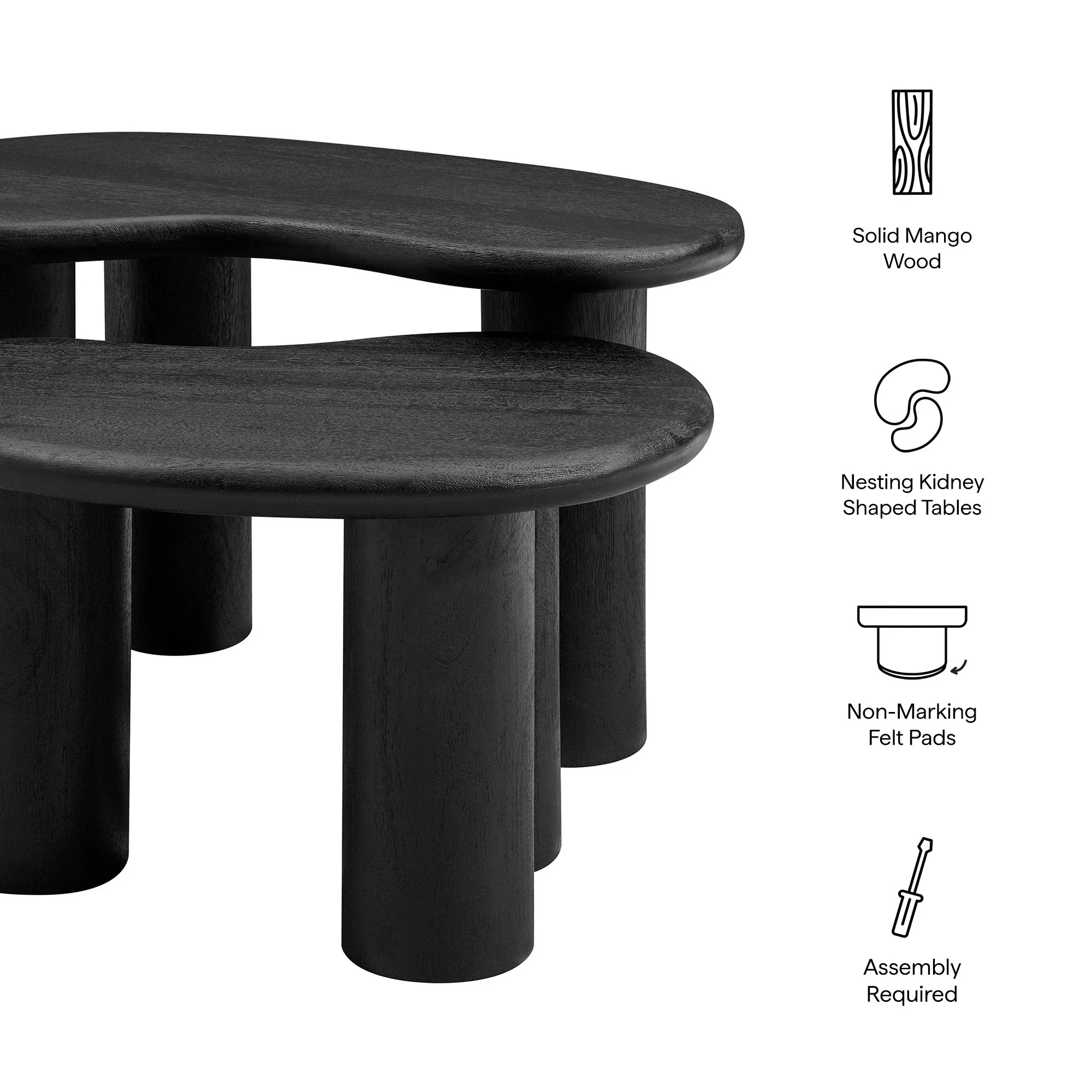 Hackney Mango Wood Nesting Coffee Table Set by Modway - Image 9