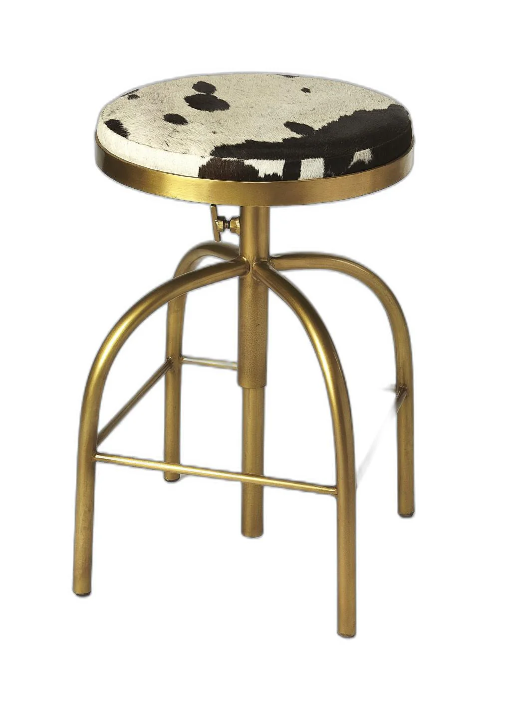 Hair On Hide Leather Bar Stool By Homeroots - Image 5