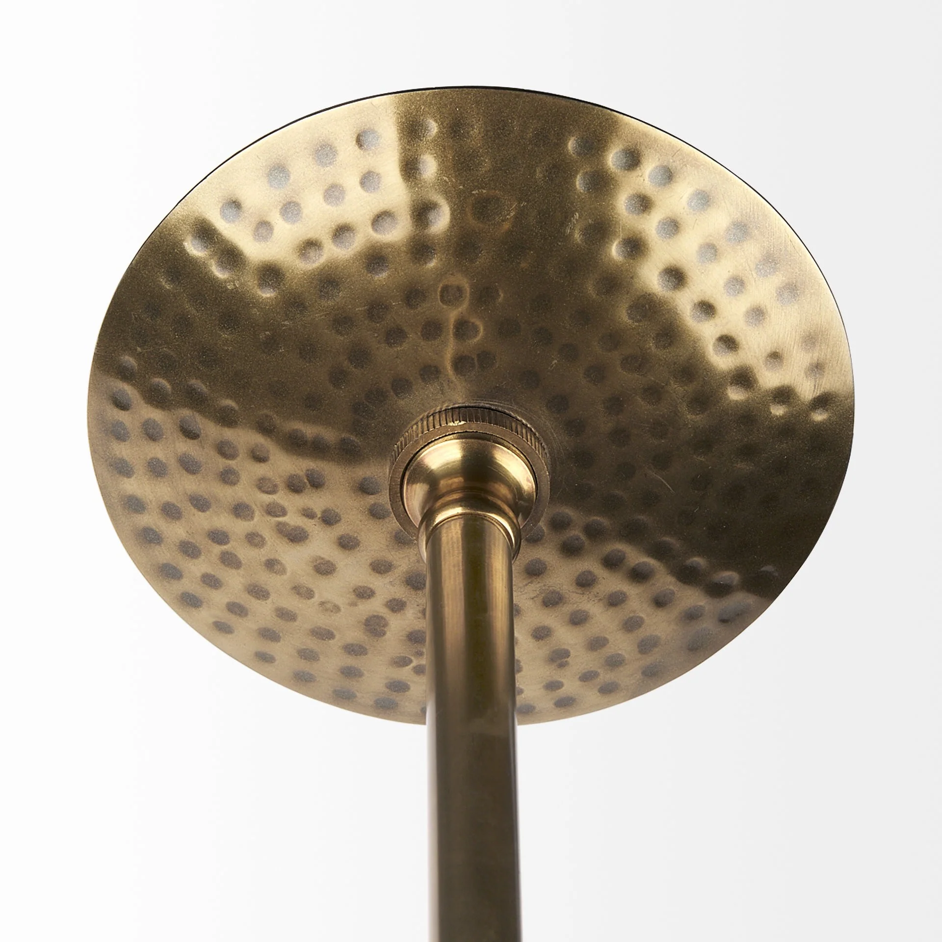 Hammered Gold Metal Hanging Pendant Light By Homeroots - Image 4