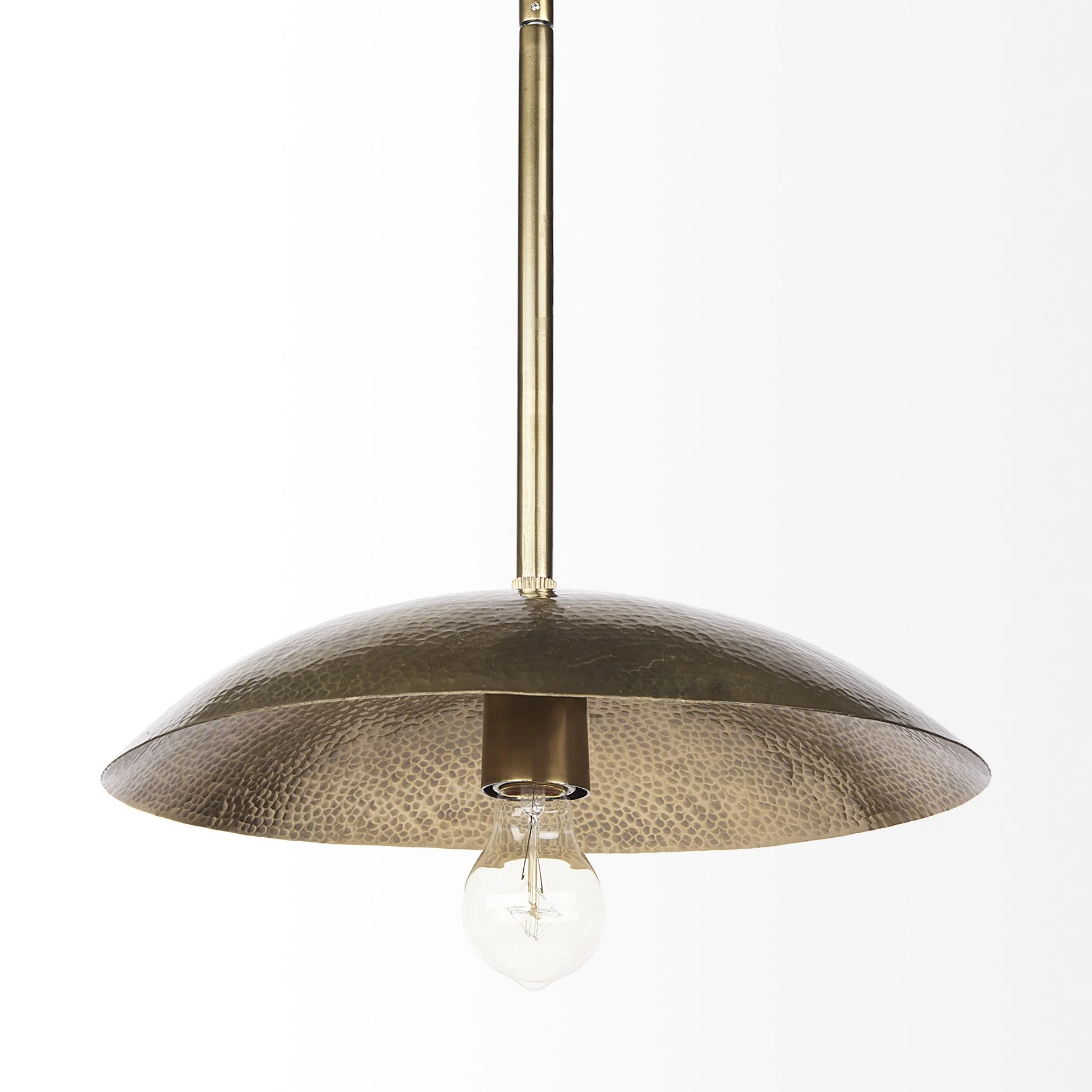 Hammered Gold Metal Hanging Pendant Light By Homeroots - Image 5