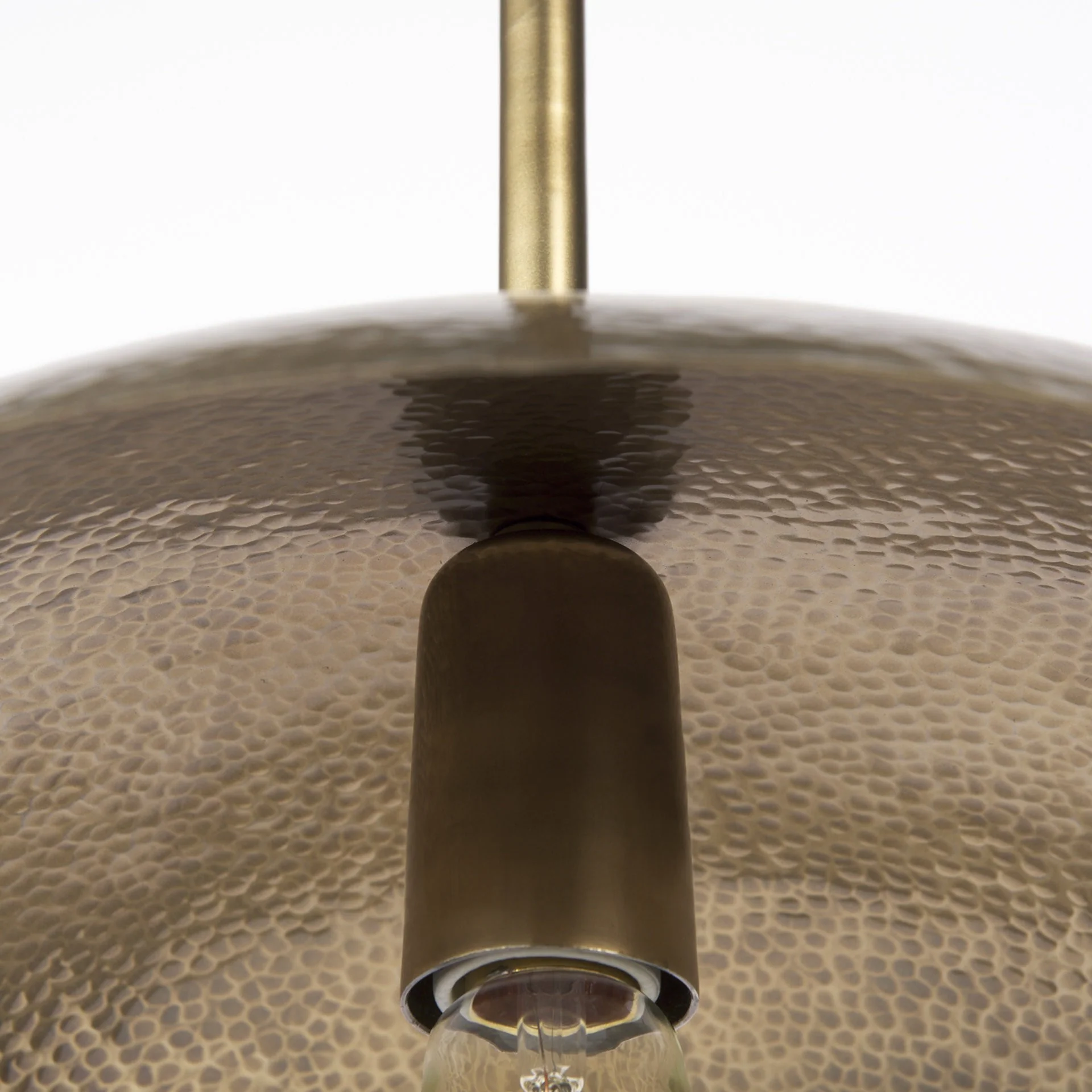 Hammered Gold Metal Hanging Pendant Light By Homeroots - Image 8
