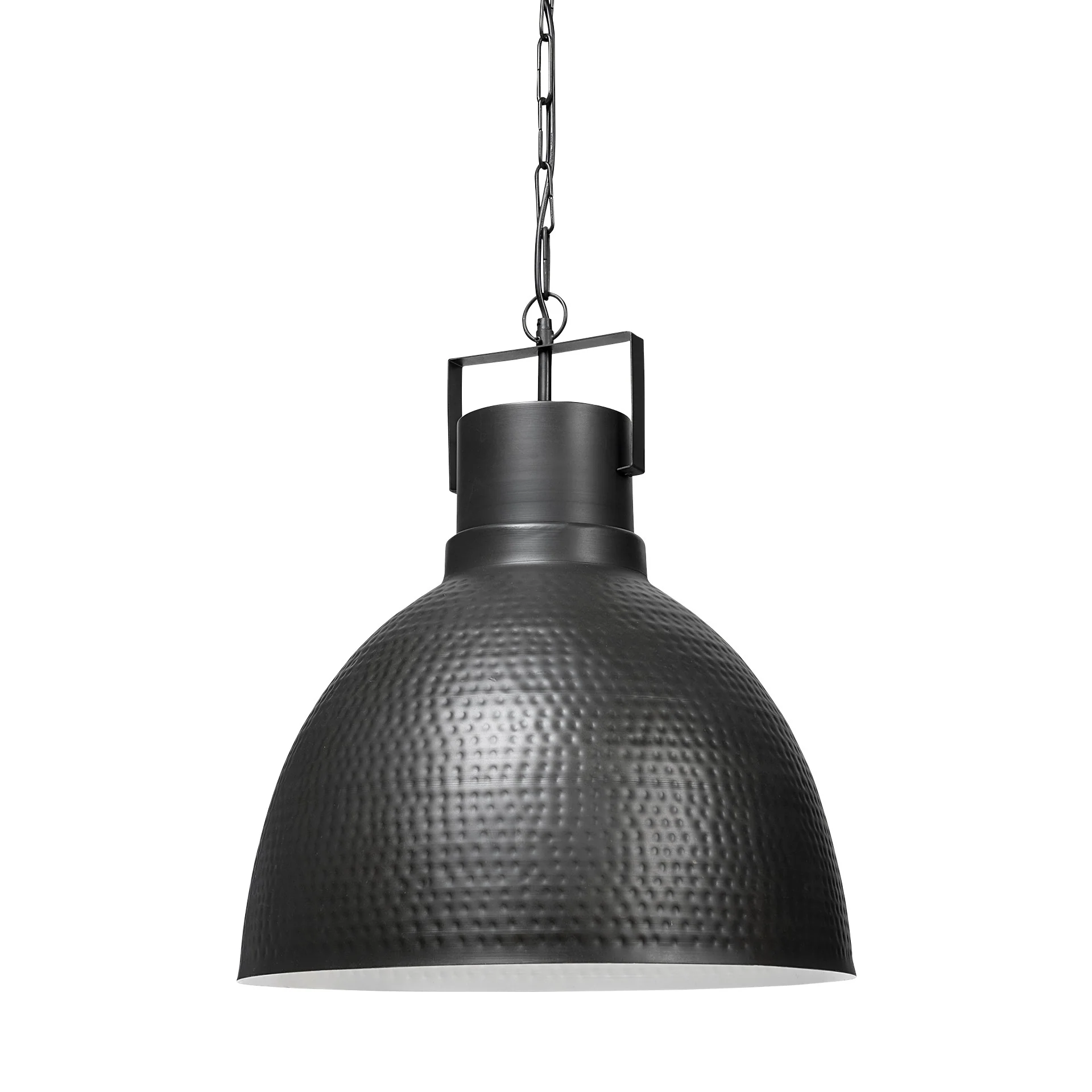 Hammered Gray Metal Pendant Hanging Light By Homeroots - Image 2