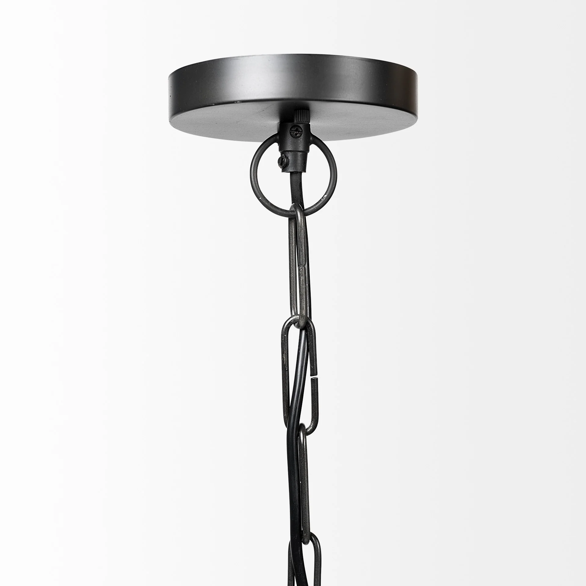 Hammered Gray Metal Pendant Hanging Light By Homeroots - Image 4