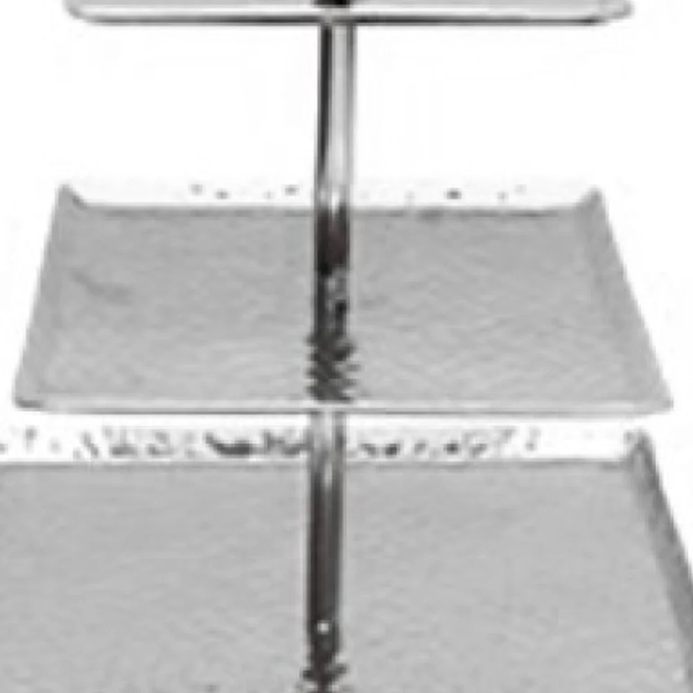 Hammered Square Shaped Three Tier Stand By Homeroots - Image 6