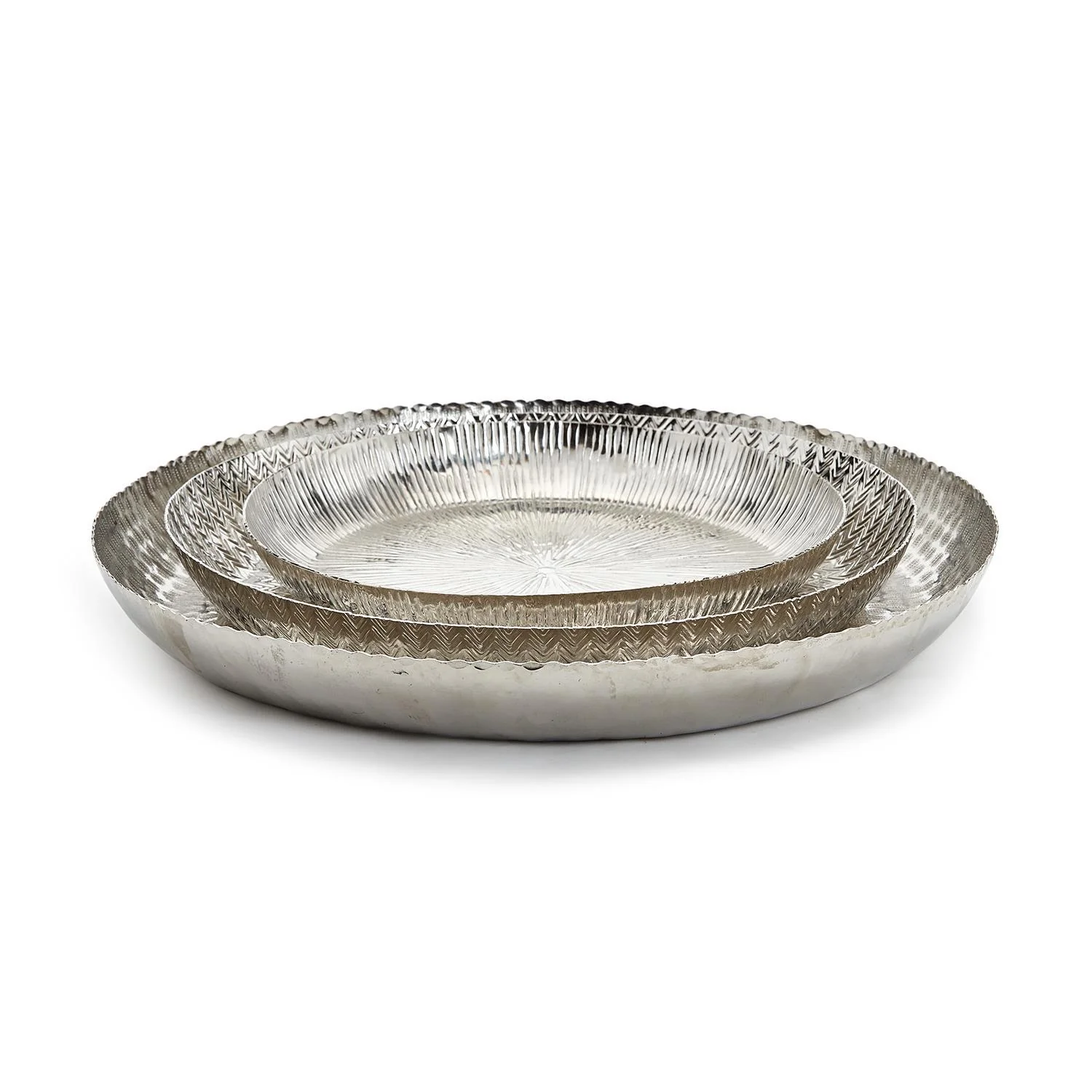 Hammered Tray Set Of 6 By Tozai Home - Image 2