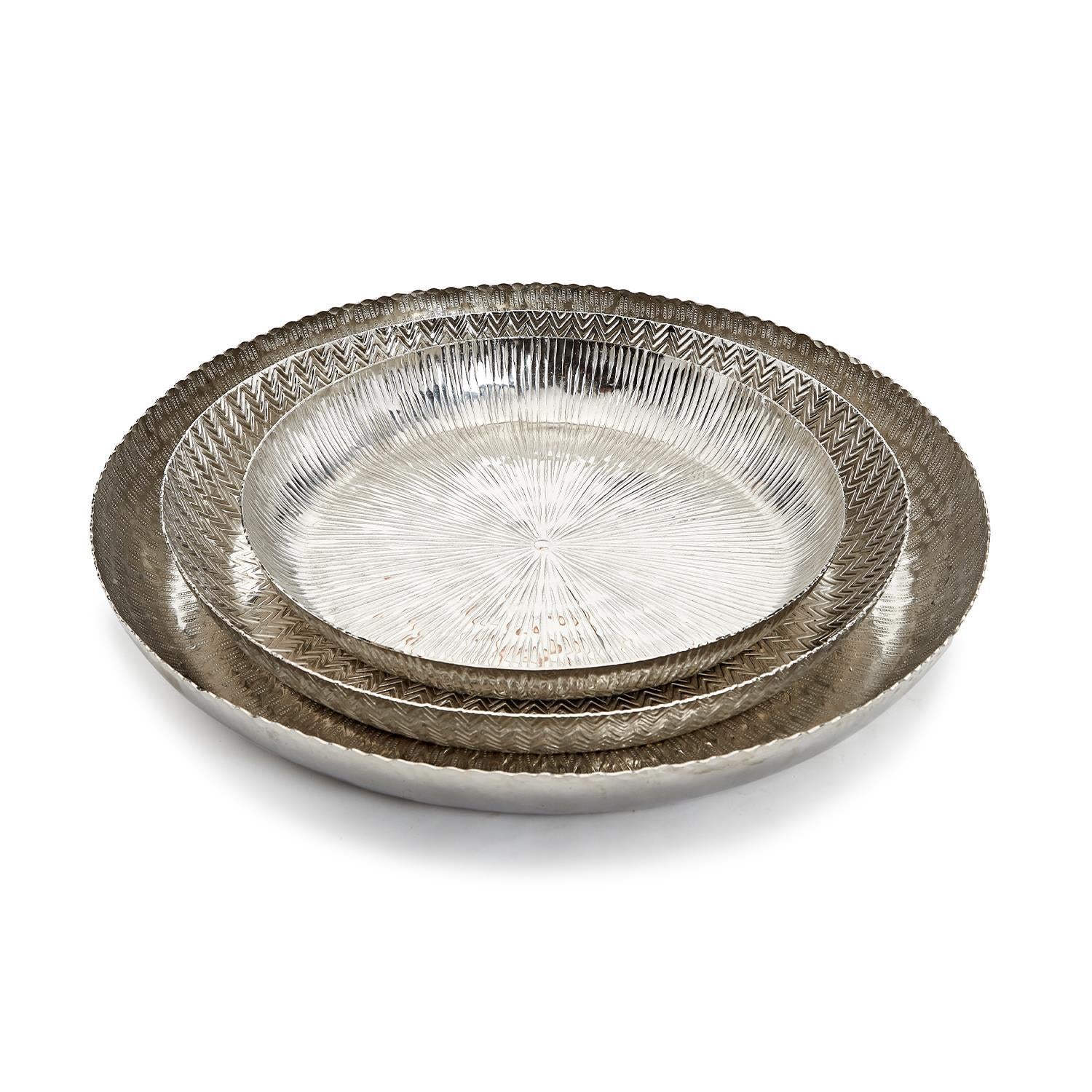 Hammered Tray Set Of 6 By Tozai Home - Image 3