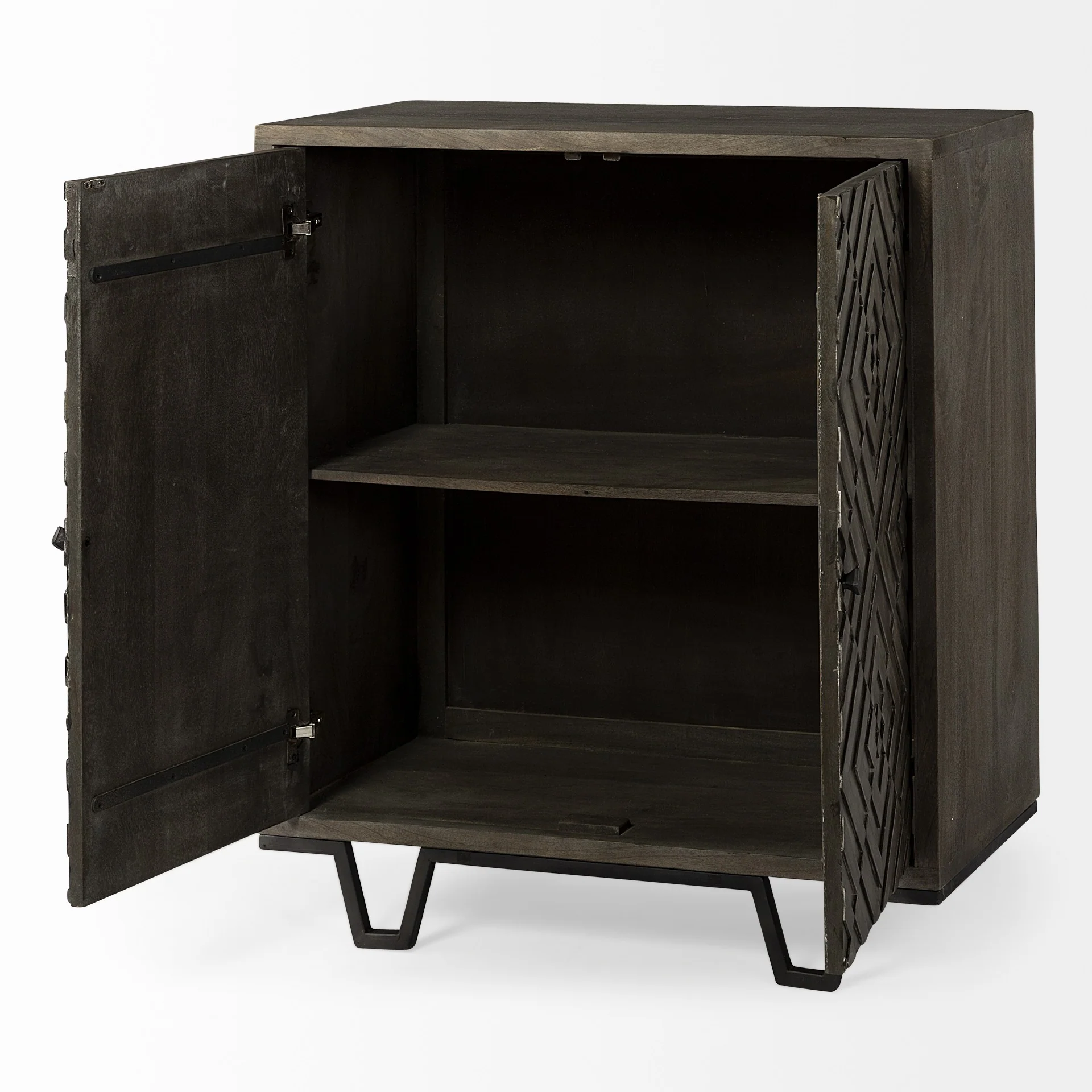 Hand Crafted Diamond In The Rough Cabinet By Homeroots - Image 5