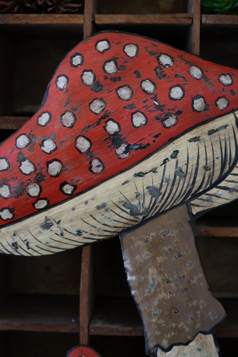 Hand Hammered Metal Mushroom By Kalalou - Image 2