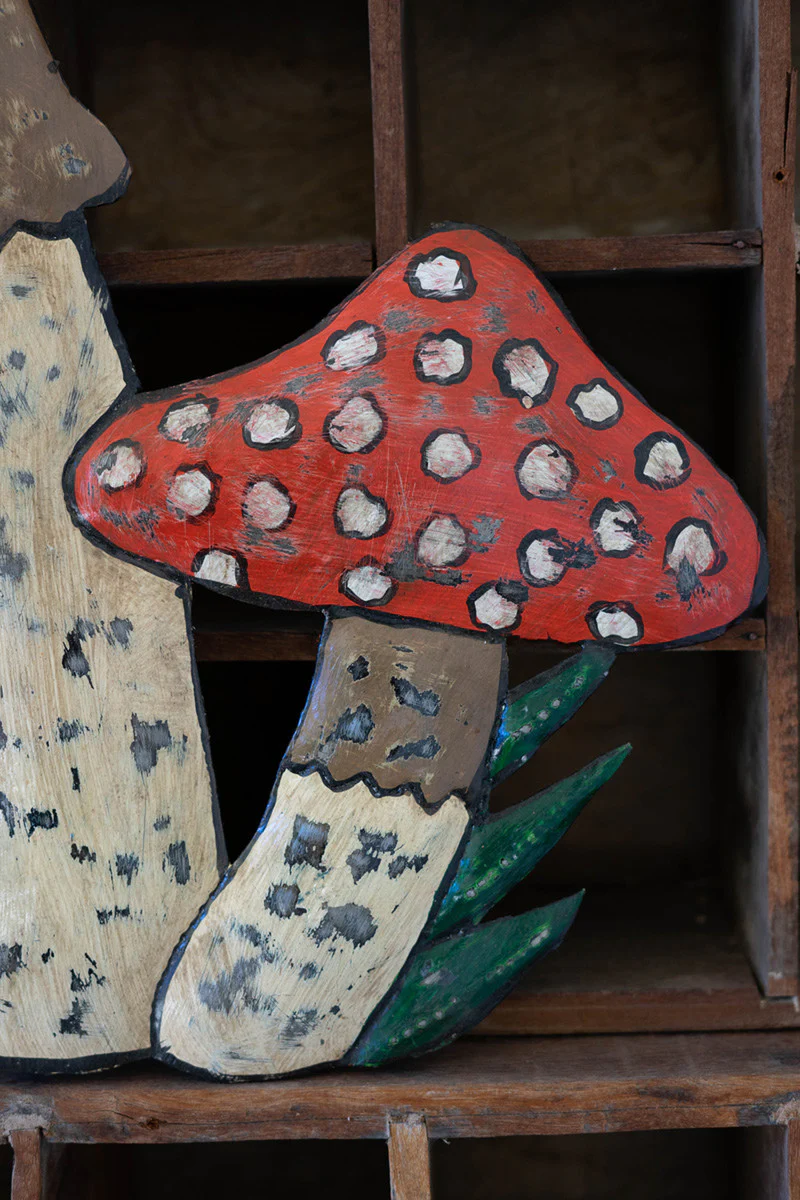 Hand Hammered Metal Mushroom By Kalalou - Image 4