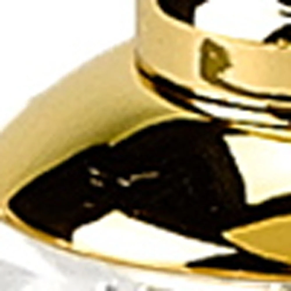 Handcrafted Optical Crystal And Gold Rounded Salt And Pepper Shakers By Homeroots - Image 5