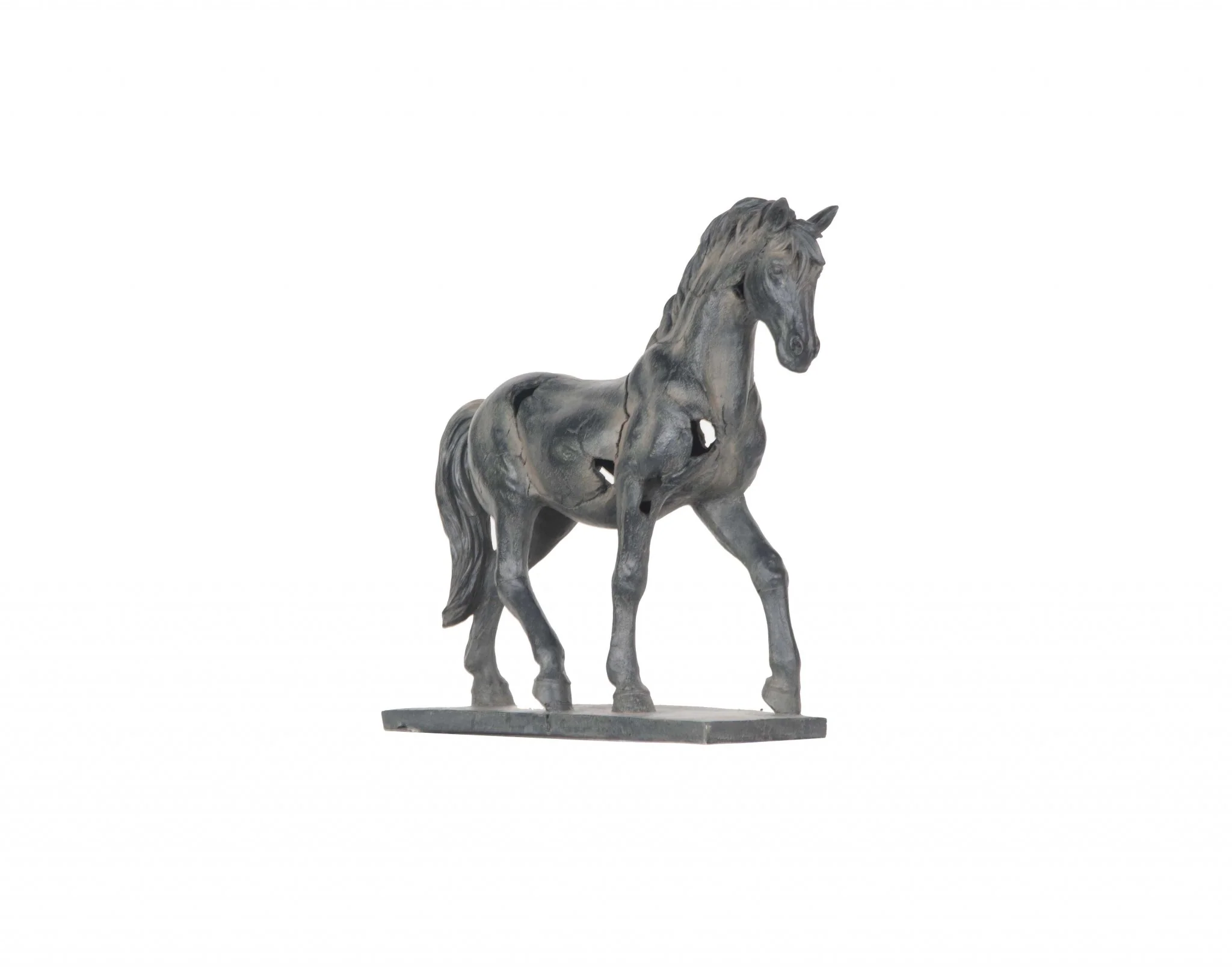 Handmade Rustic Horse Statue By Homeroots - Image 2