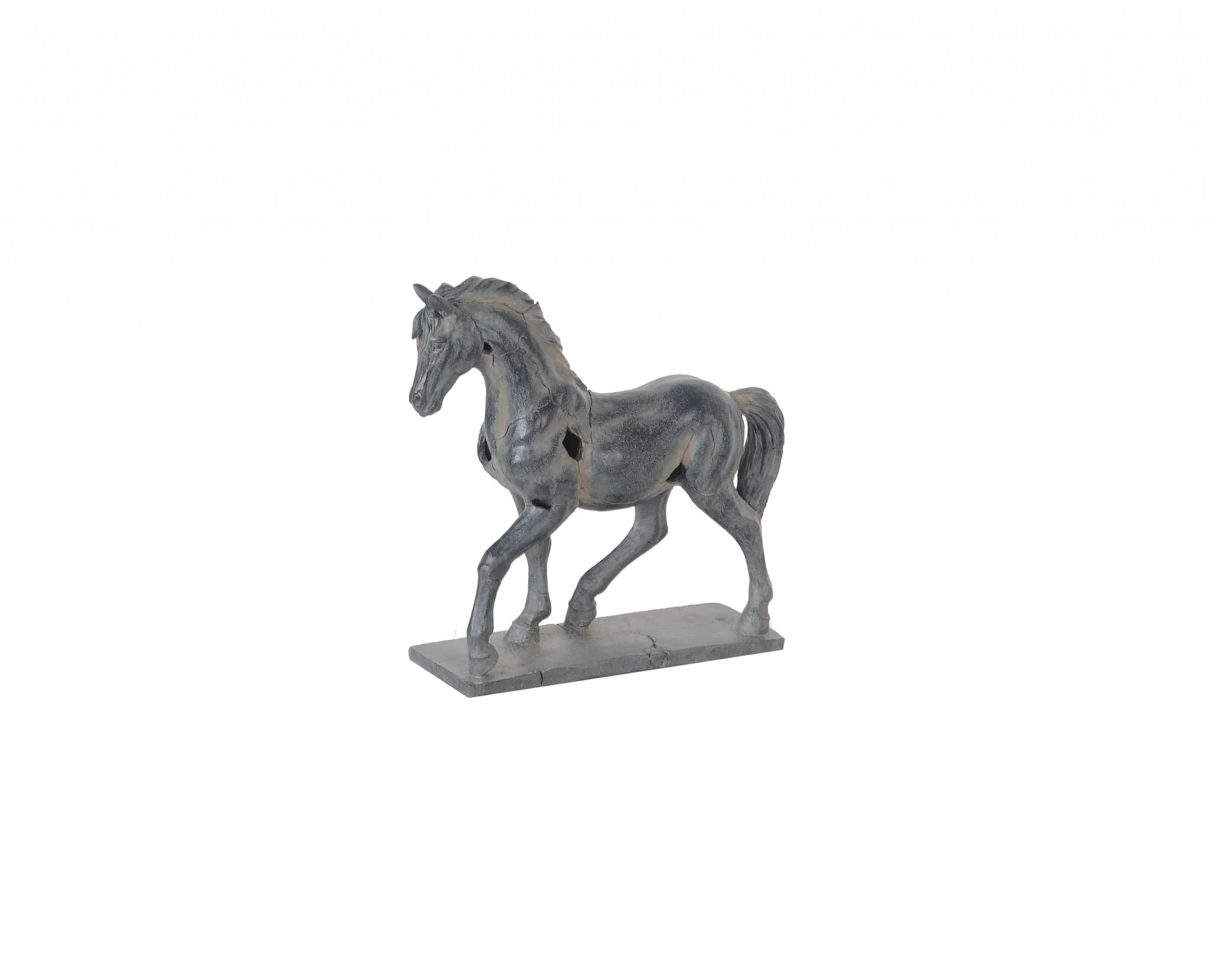 Handmade Rustic Horse Statue By Homeroots - Image 3