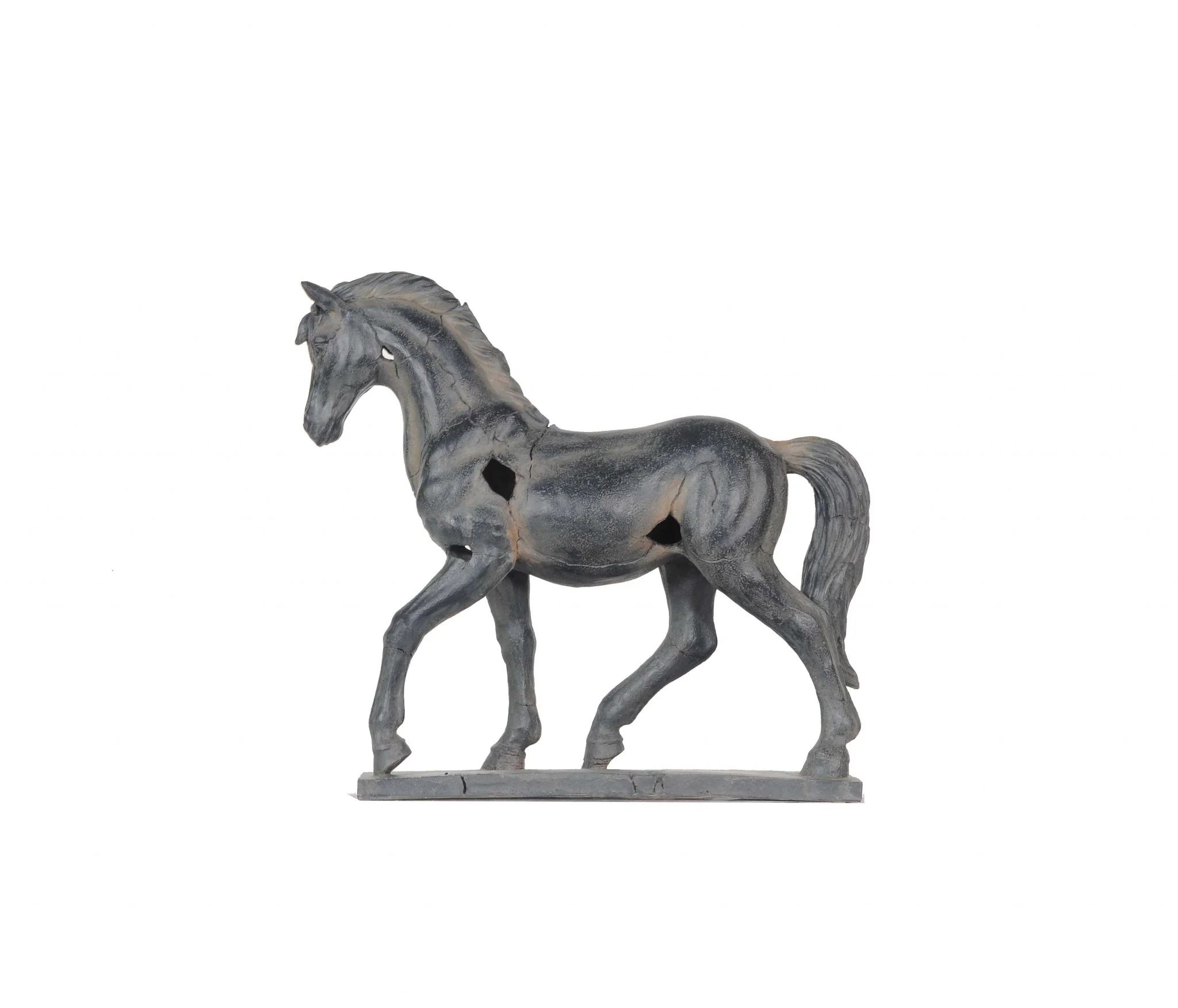 Handmade Rustic Horse Statue By Homeroots - Image 6