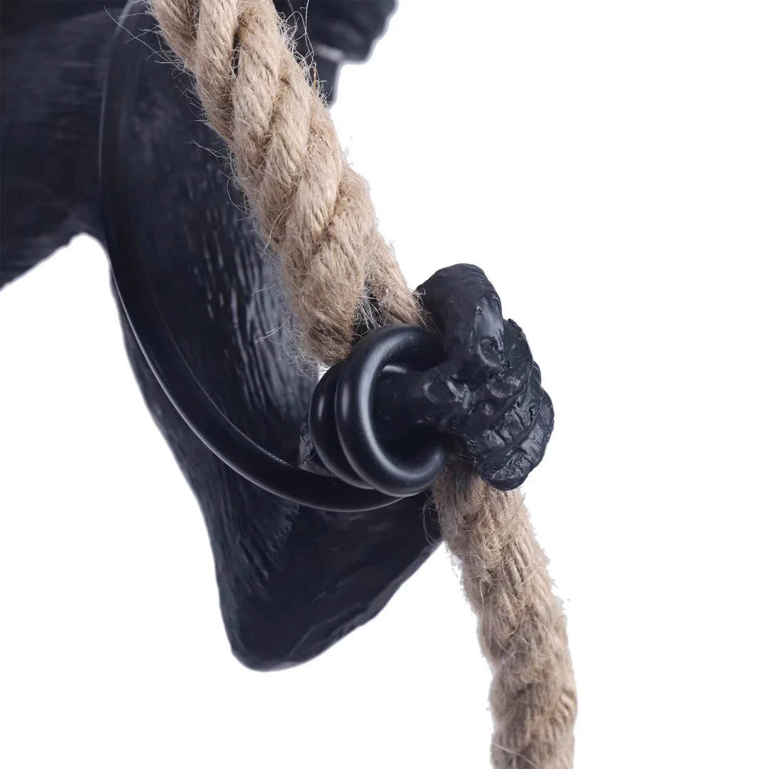Hanging Monkey on a Rope Pendant Lamp By Homeroots - Image 8