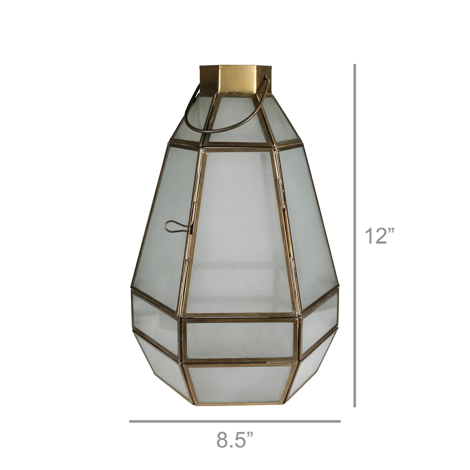 Hans Leaded Glass Lantern Set Of 2 By HomArt - Image 3