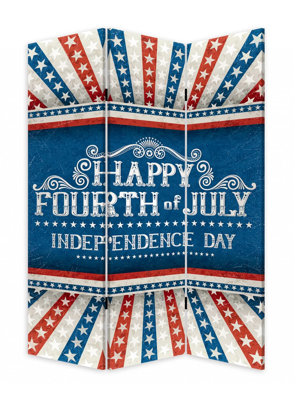 Happy 4Th Of July Three Panel Room Divider Screen By Homeroots - Image 2