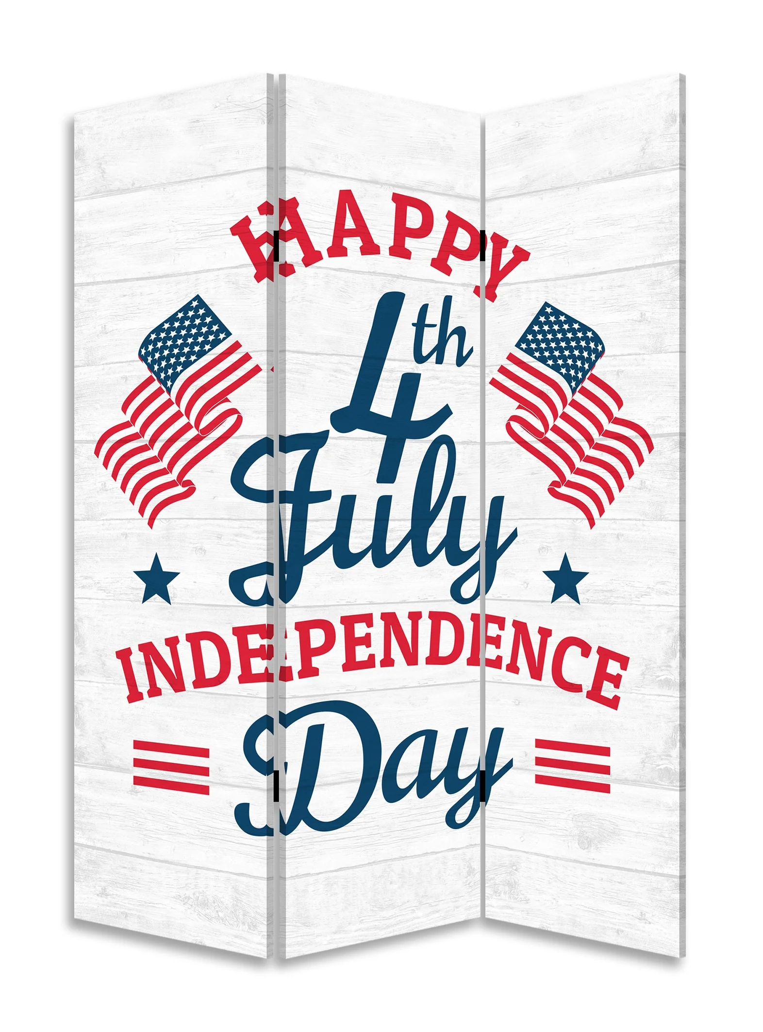Happy 4Th Of July Three Panel Room Divider Screen By Homeroots - Image 3