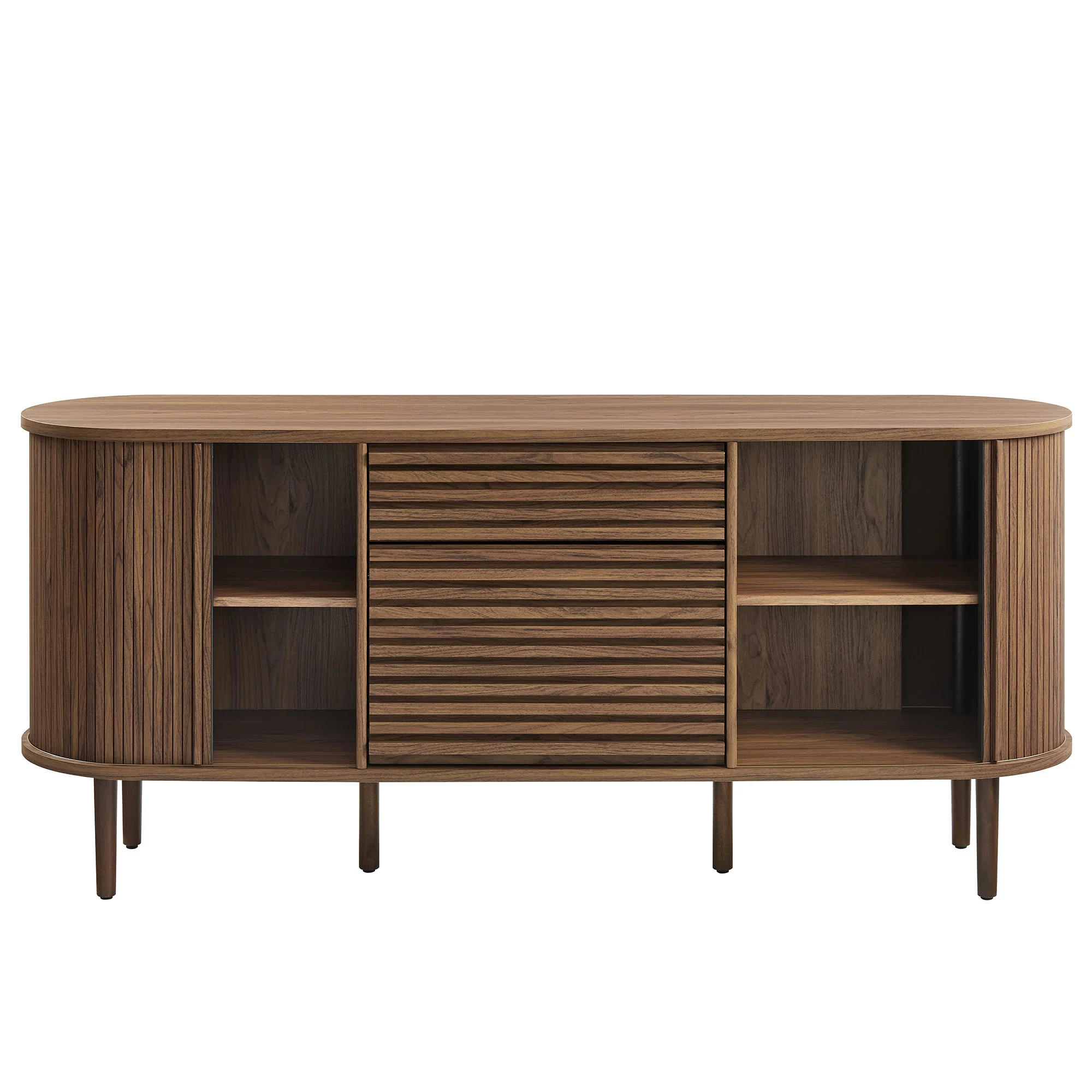 Harlan 67" Fluted Oval Sideboard Cabinet by Modway - Image 5