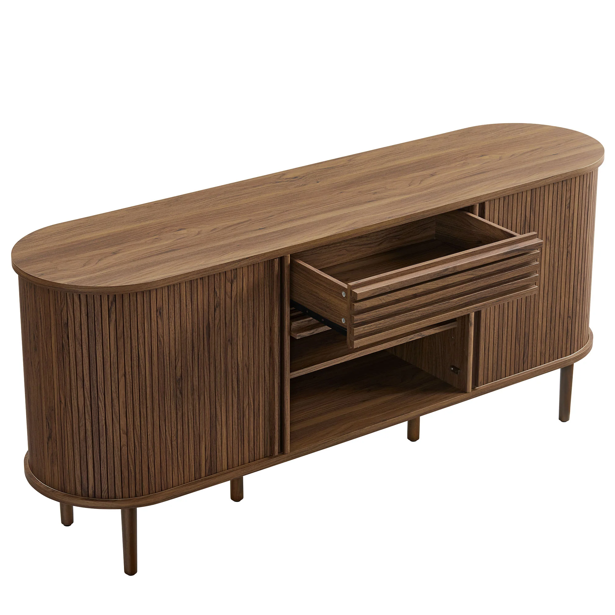 Harlan 67" Fluted Oval Sideboard Cabinet by Modway - Image 6