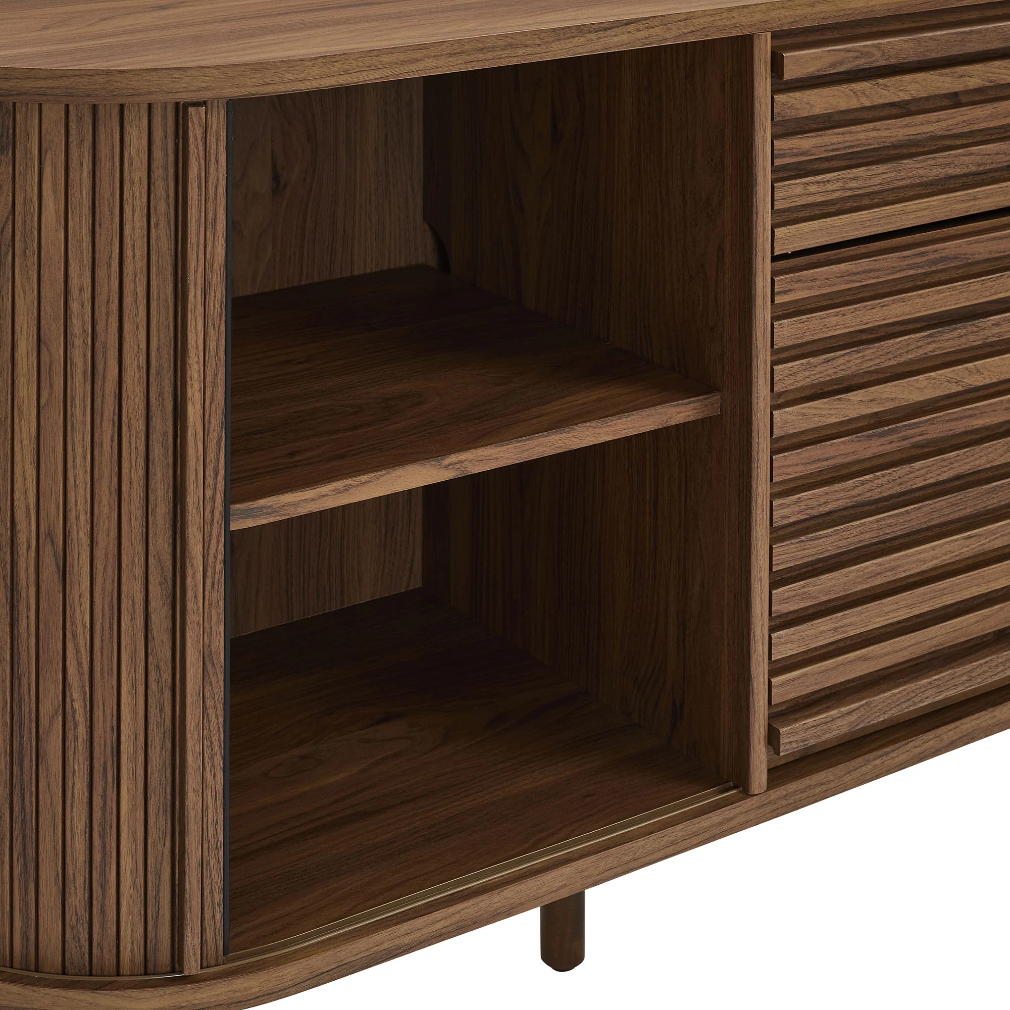 Harlan 67" Fluted Oval Sideboard Cabinet by Modway - Image 7