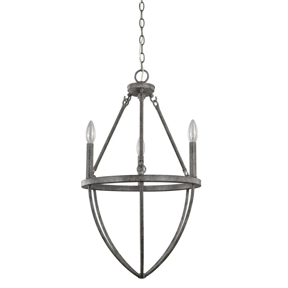 Harlow 3-Light Ash Chandelier By Homeroots - Image 2