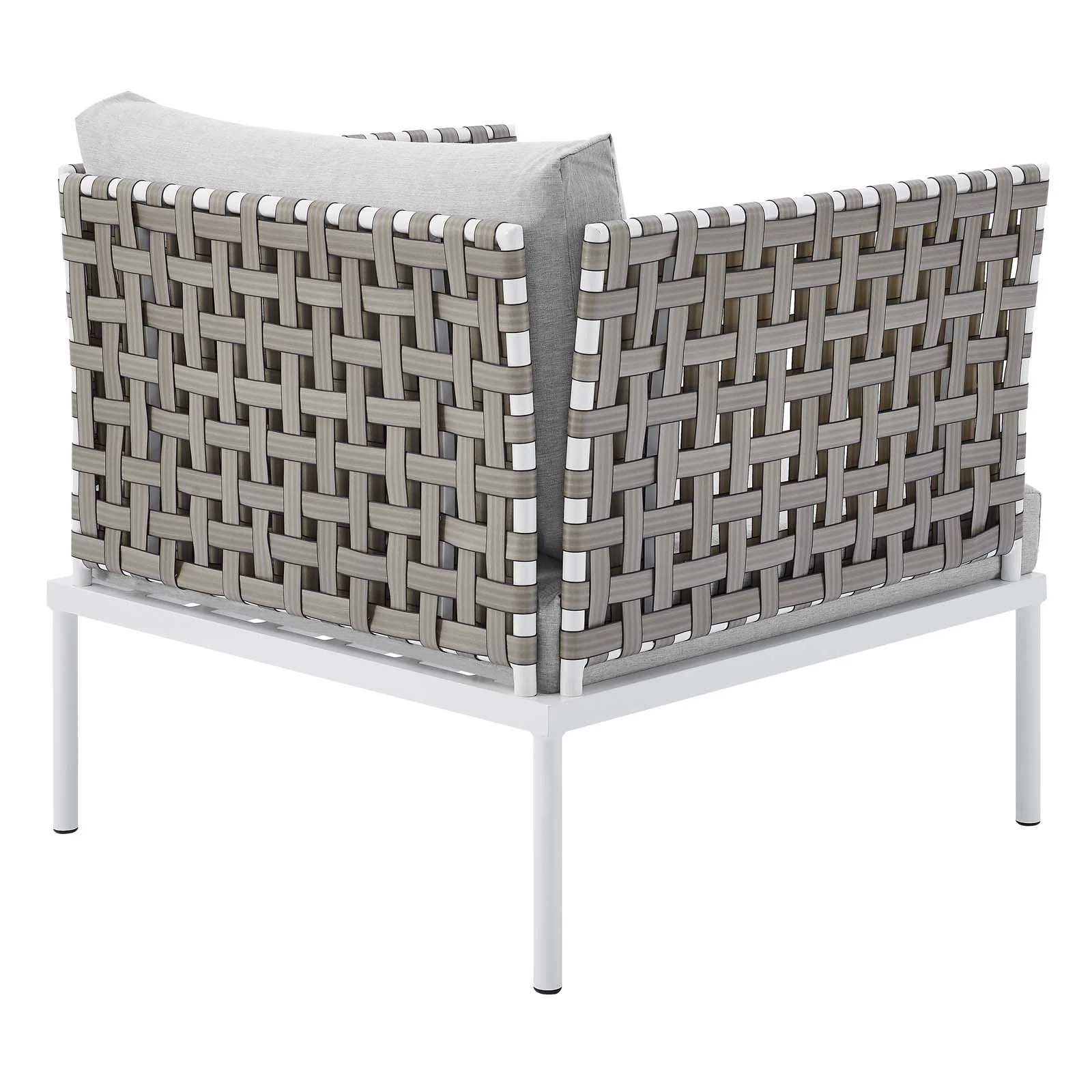 Harmony 3-Piece  Sunbrella® Basket Weave Outdoor Patio Aluminum Seating Set By Modway - EEI-4685 - Image 5