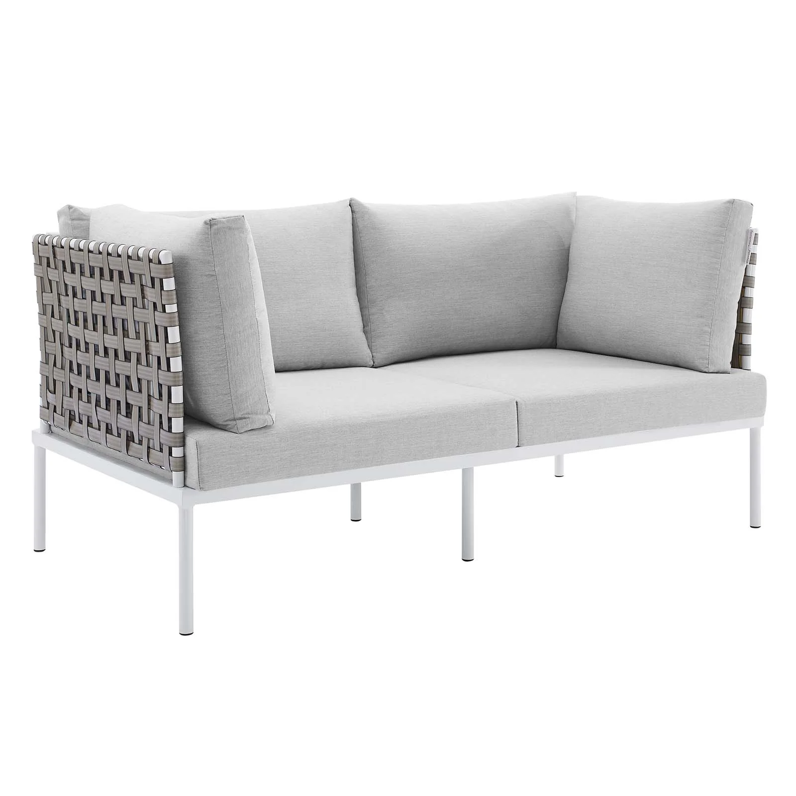 Harmony 4-Piece  Sunbrella® Basket Weave Outdoor Patio Aluminum Seating Set By Modway - EEI-4689 - Image 6