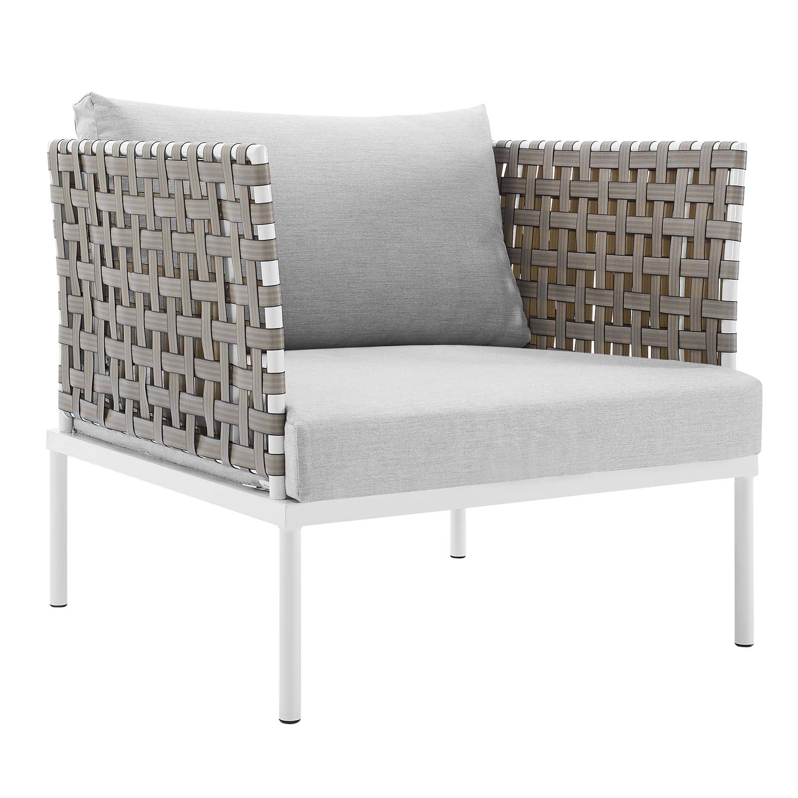 Harmony 6-Piece  Sunbrella® Basket Weave Outdoor Patio Aluminum Seating Set By Modway - EEI-4931 - Image 10