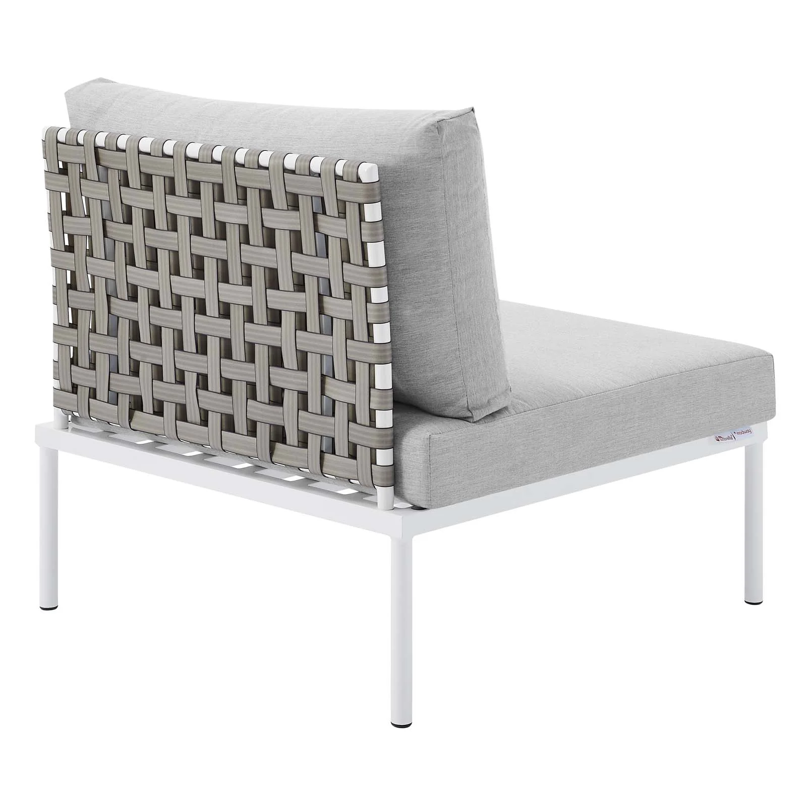 Harmony 6-Piece  Sunbrella® Basket Weave Outdoor Patio Aluminum Seating Set By Modway - EEI-4931 - Image 15