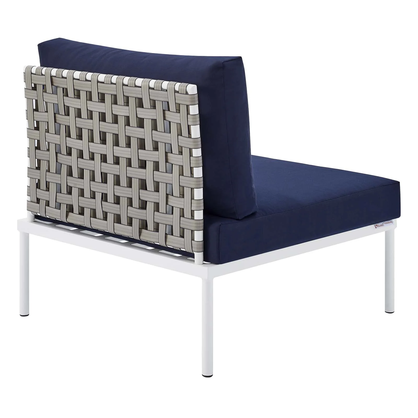Harmony 6-Piece  Sunbrella® Basket Weave Outdoor Patio Aluminum Sectional Sofa Set By Modway - EEI-4927 - Image 20