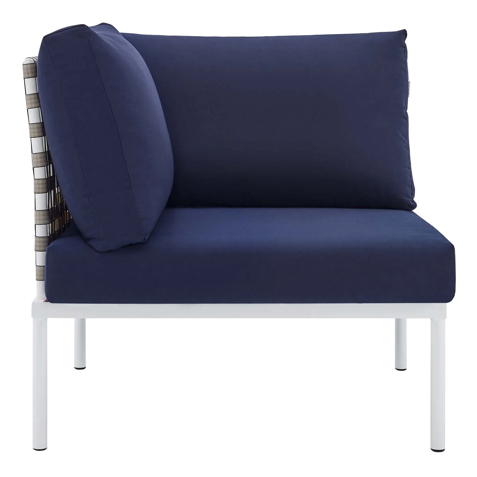 Harmony 6-Piece  Sunbrella® Basket Weave Outdoor Patio Aluminum Sectional Sofa Set By Modway - EEI-4927 - Image 22
