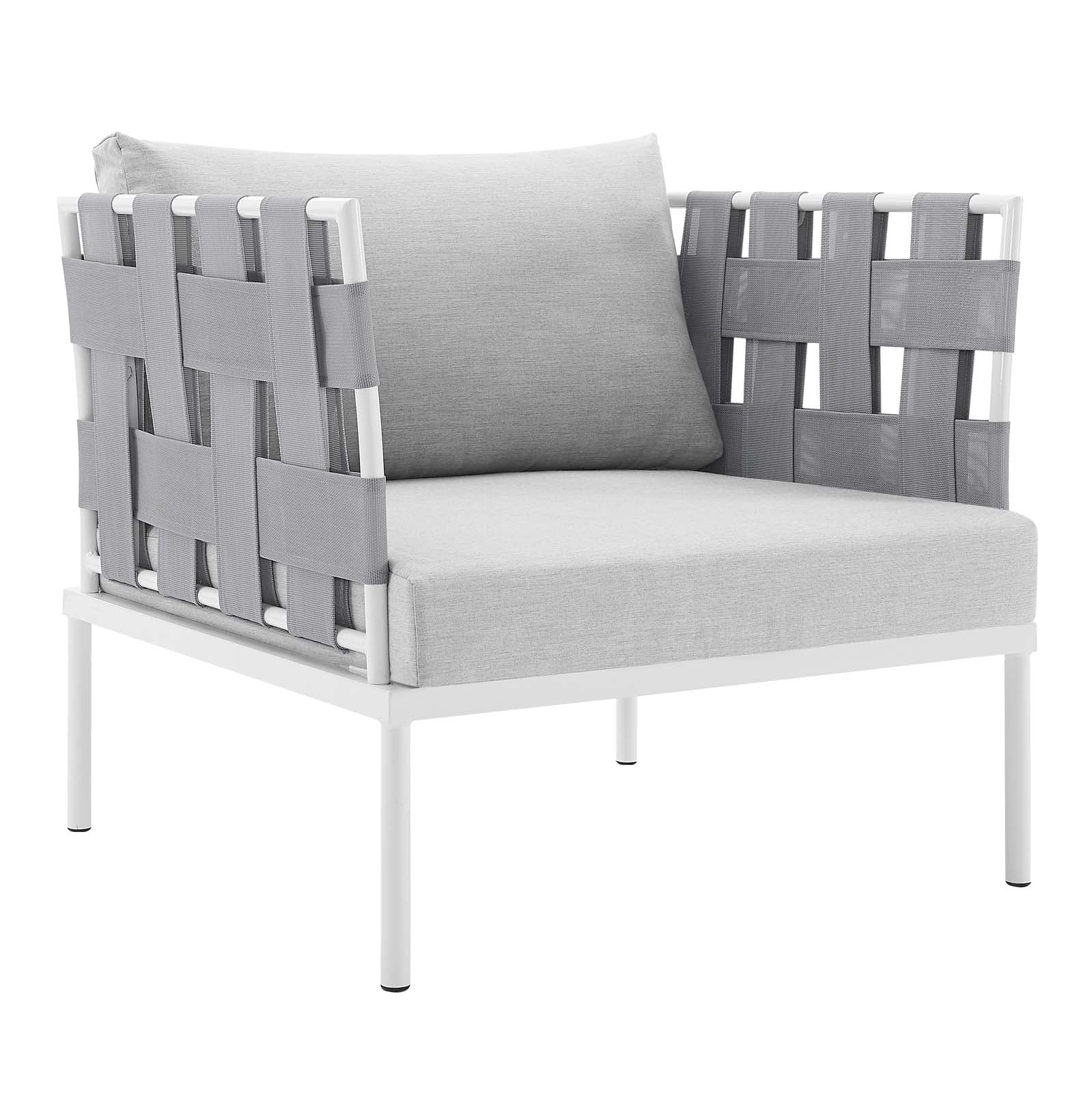 Harmony 6-Piece  Sunbrella® Outdoor Patio Aluminum Seating Set By Modway - EEI-4933 - Image 10