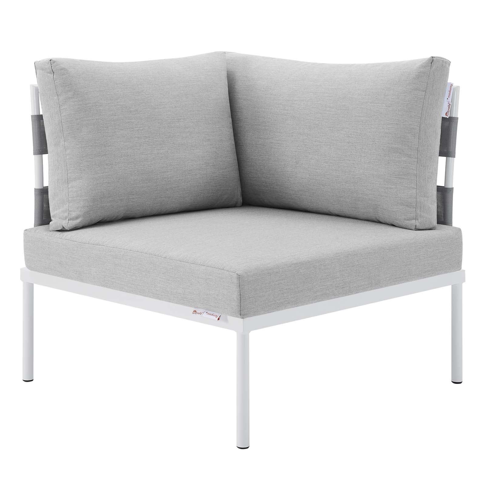 Harmony 6-Piece  Sunbrella® Outdoor Patio Aluminum Seating Set By Modway - EEI-4933 - Image 16