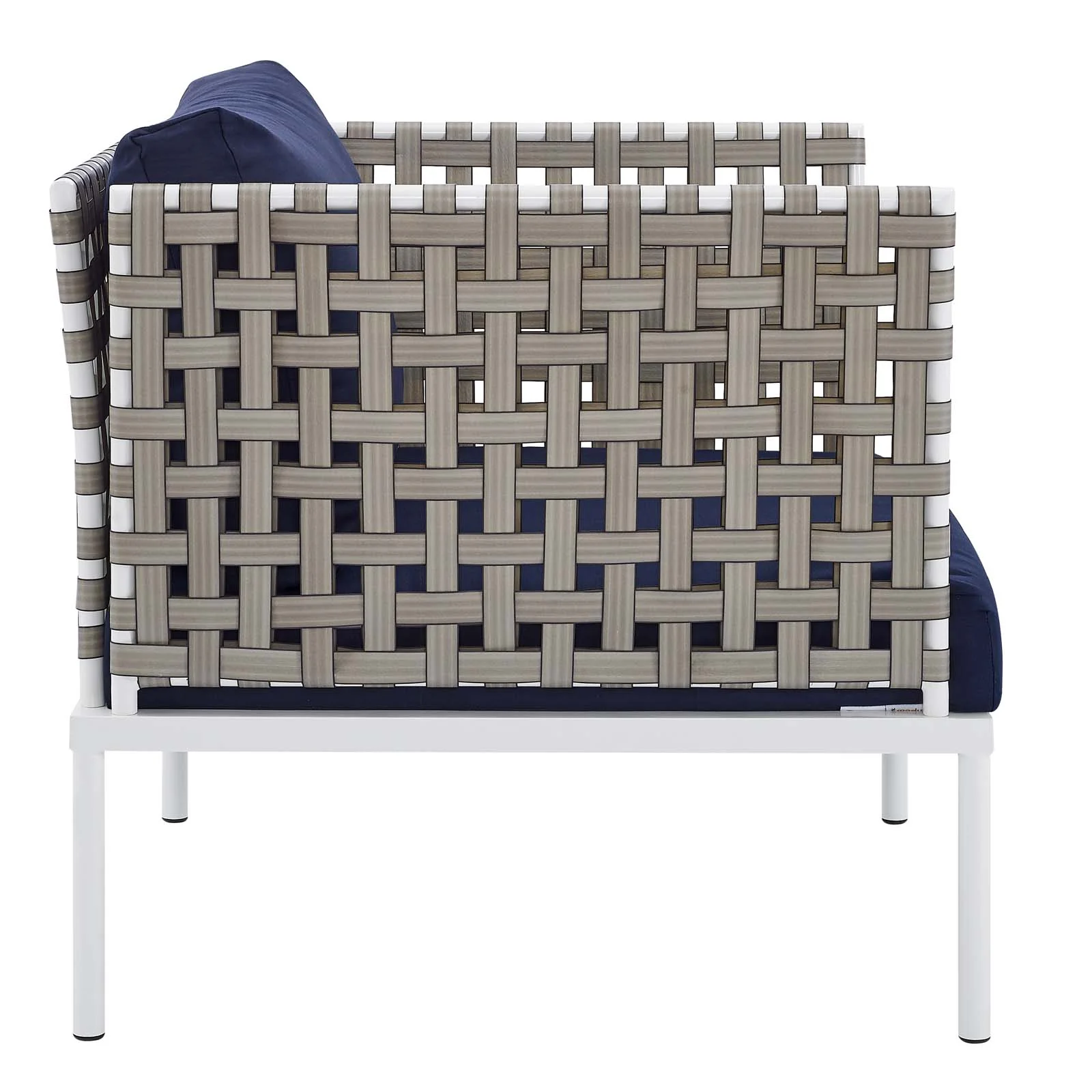 Harmony 7-Piece  Sunbrella® Basket Weave Outdoor Patio Aluminum Sectional Sofa Set By Modway - EEI-4935 - Image 25