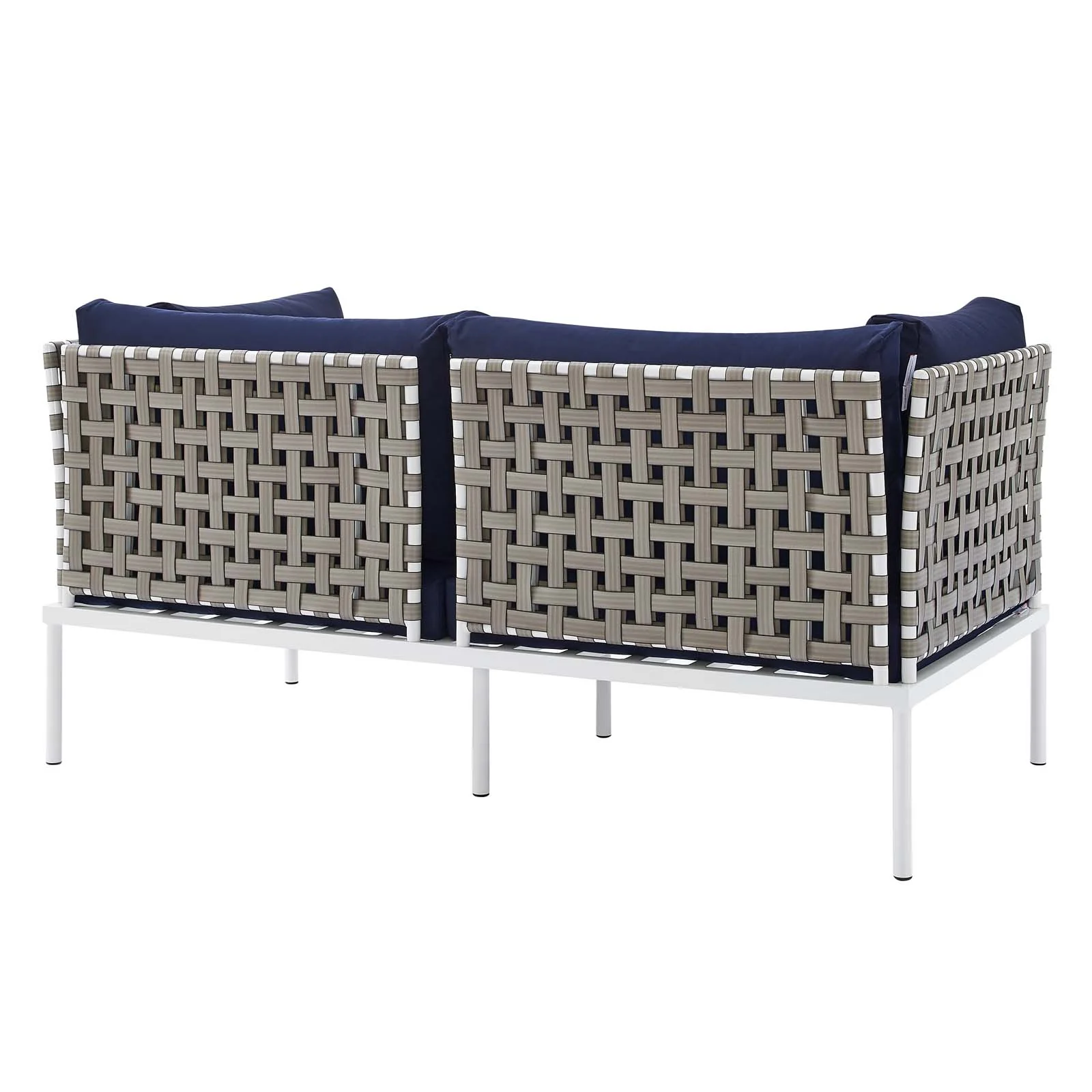 Harmony 8-Piece  Sunbrella® Basket Weave Outdoor Patio Aluminum Seating Set By Modway - EEI-4947 - Image 28