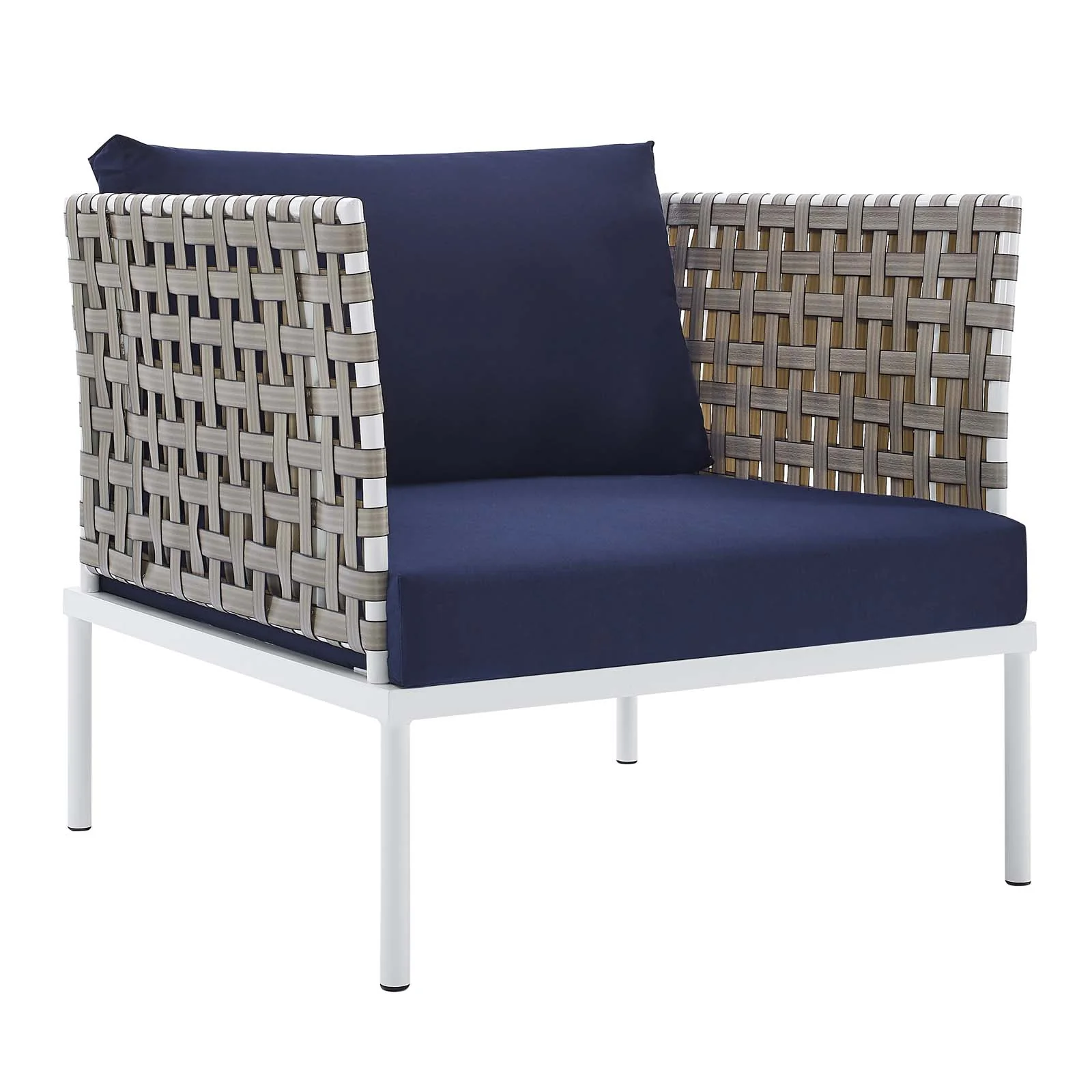 Harmony 8-Piece  Sunbrella® Basket Weave Outdoor Patio Aluminum Seating Set By Modway - EEI-4947 - Image 29