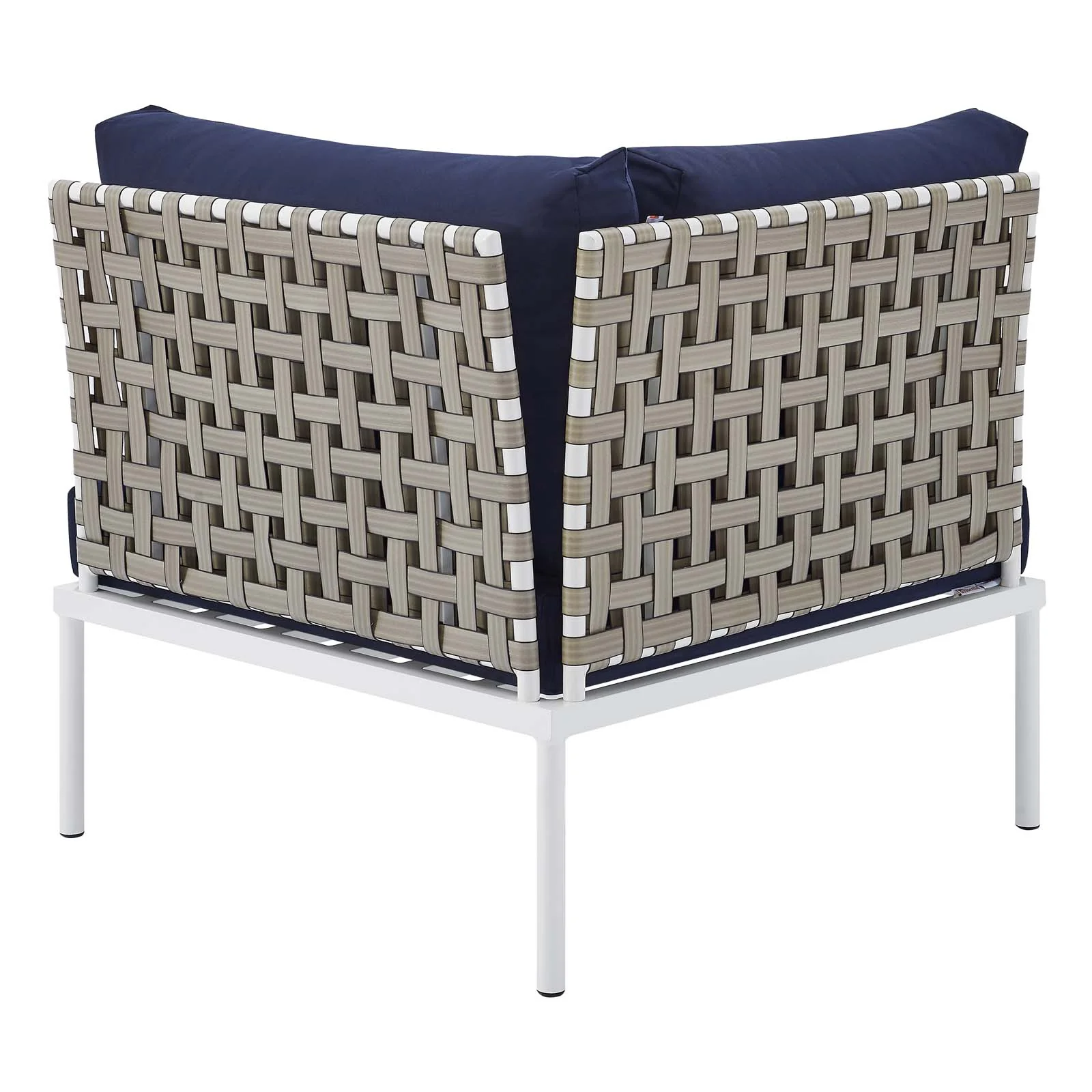 Harmony 8-Piece  Sunbrella® Basket Weave Outdoor Patio Aluminum Sectional Sofa Set By Modway - EEI-4939 - Image 23