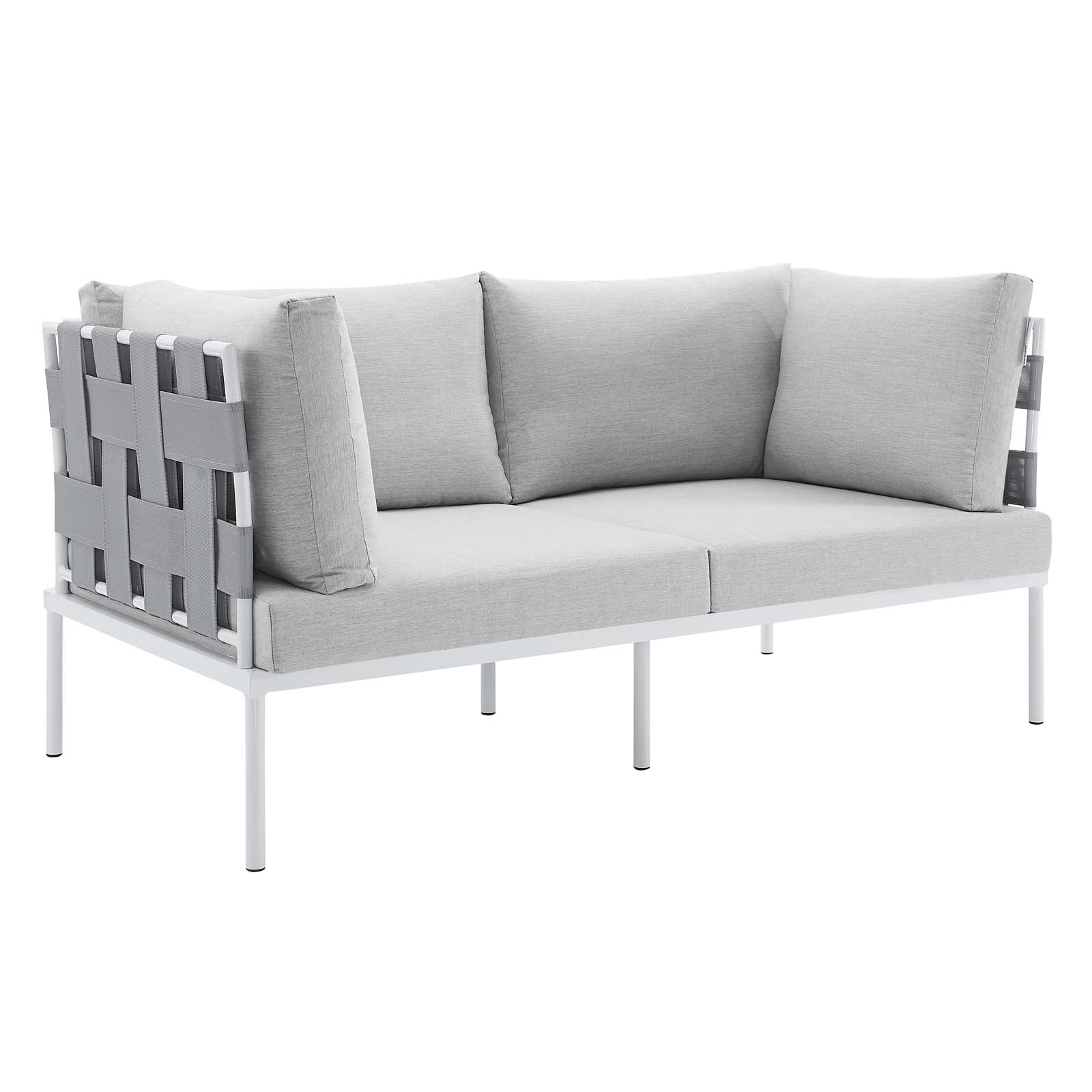 Harmony 8-Piece  Sunbrella® Outdoor Patio Aluminum Seating Set By Modway - EEI-4949 - Image 10