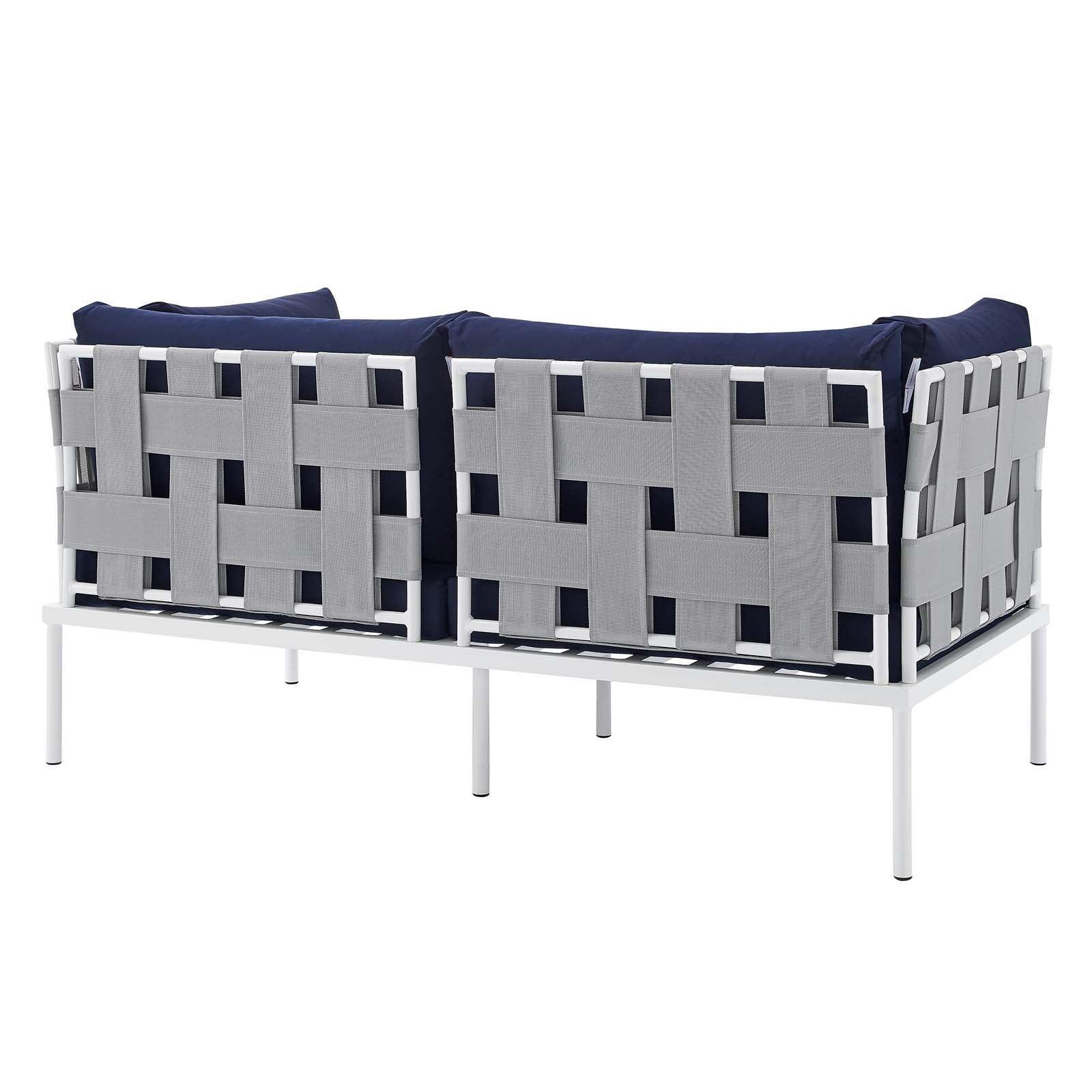 Harmony 8-Piece  Sunbrella® Outdoor Patio Aluminum Seating Set By Modway - EEI-4949 - Image 28