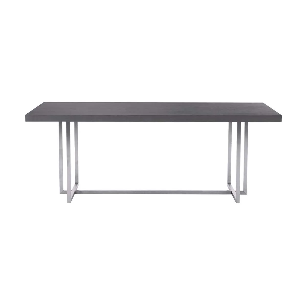 Harmony Contemporary Dining Table in Brushed Gold Finish and Ash Veneer Top By Armen Living - Image 4