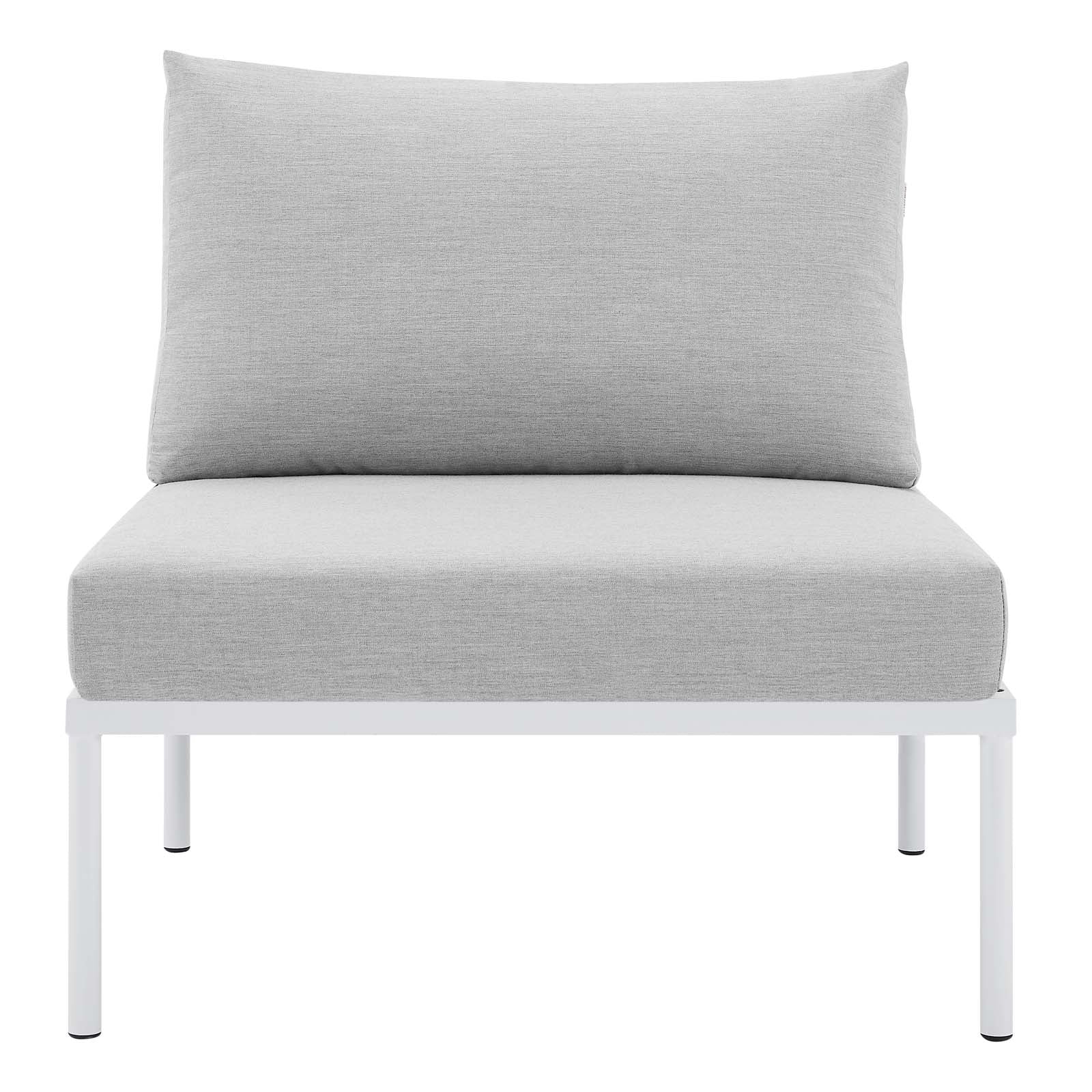 Harmony Sunbrella® Basket Weave Outdoor Patio Aluminum Armless Chair By Modway - EEI-4958 - Image 5
