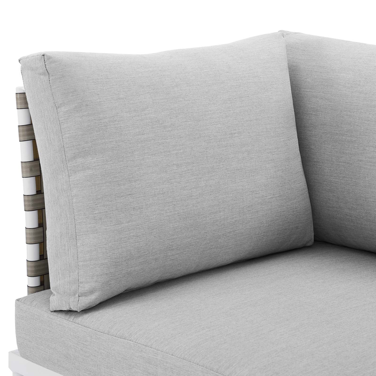 Harmony Sunbrella® Basket Weave Outdoor Patio Aluminum Corner Chair By Modway - EEI-4538 - Image 5