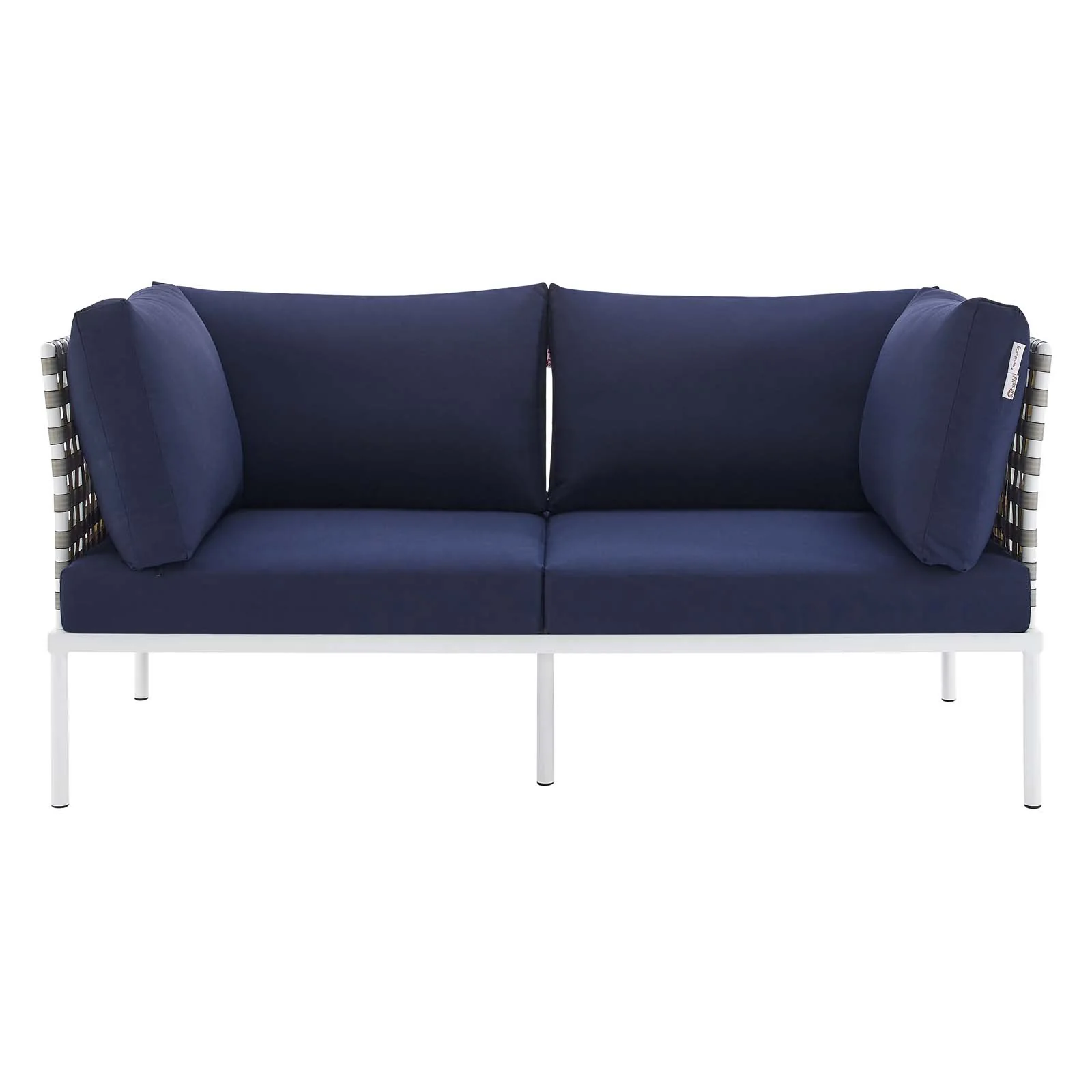 Harmony Sunbrella® Basket Weave Outdoor Patio Aluminum Loveseat By Modway - EEI-4962 - Image 12