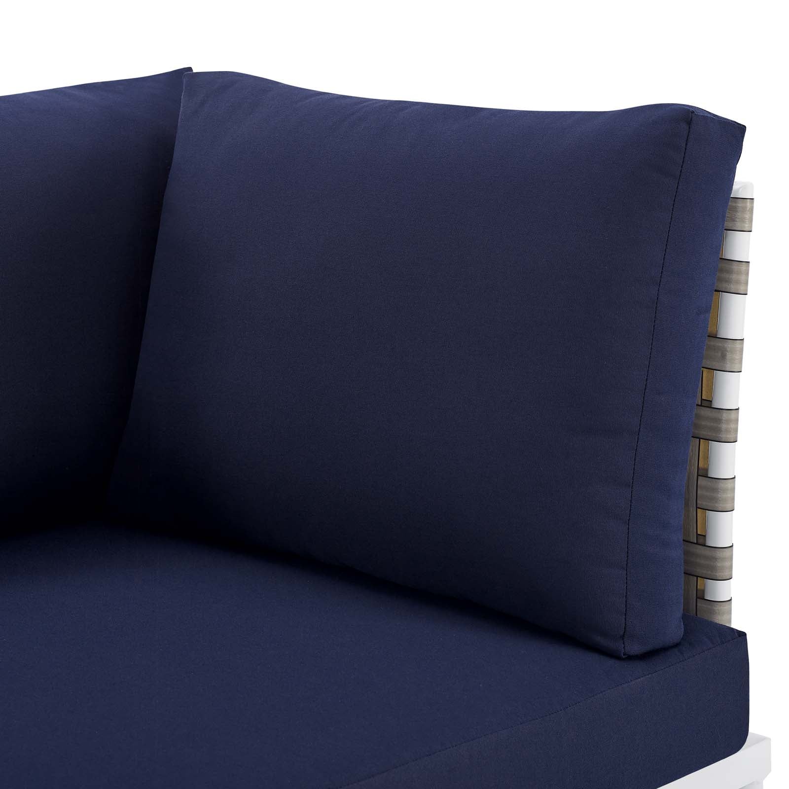 Harmony Sunbrella® Basket Weave Outdoor Patio Aluminum Loveseat By Modway - EEI-4962 - Image 13
