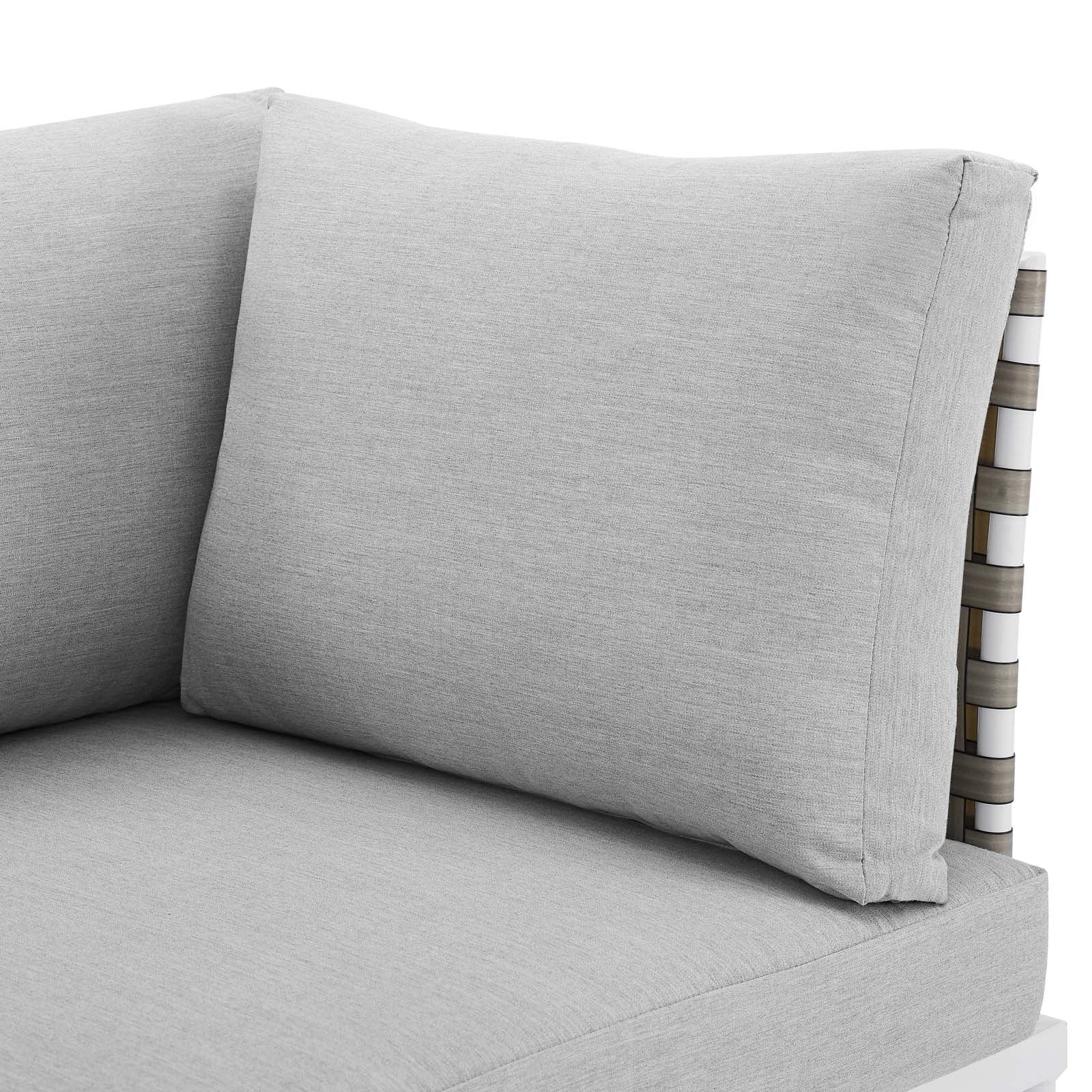 Harmony Sunbrella® Basket Weave Outdoor Patio Aluminum Loveseat By Modway - EEI-4962 - Image 6