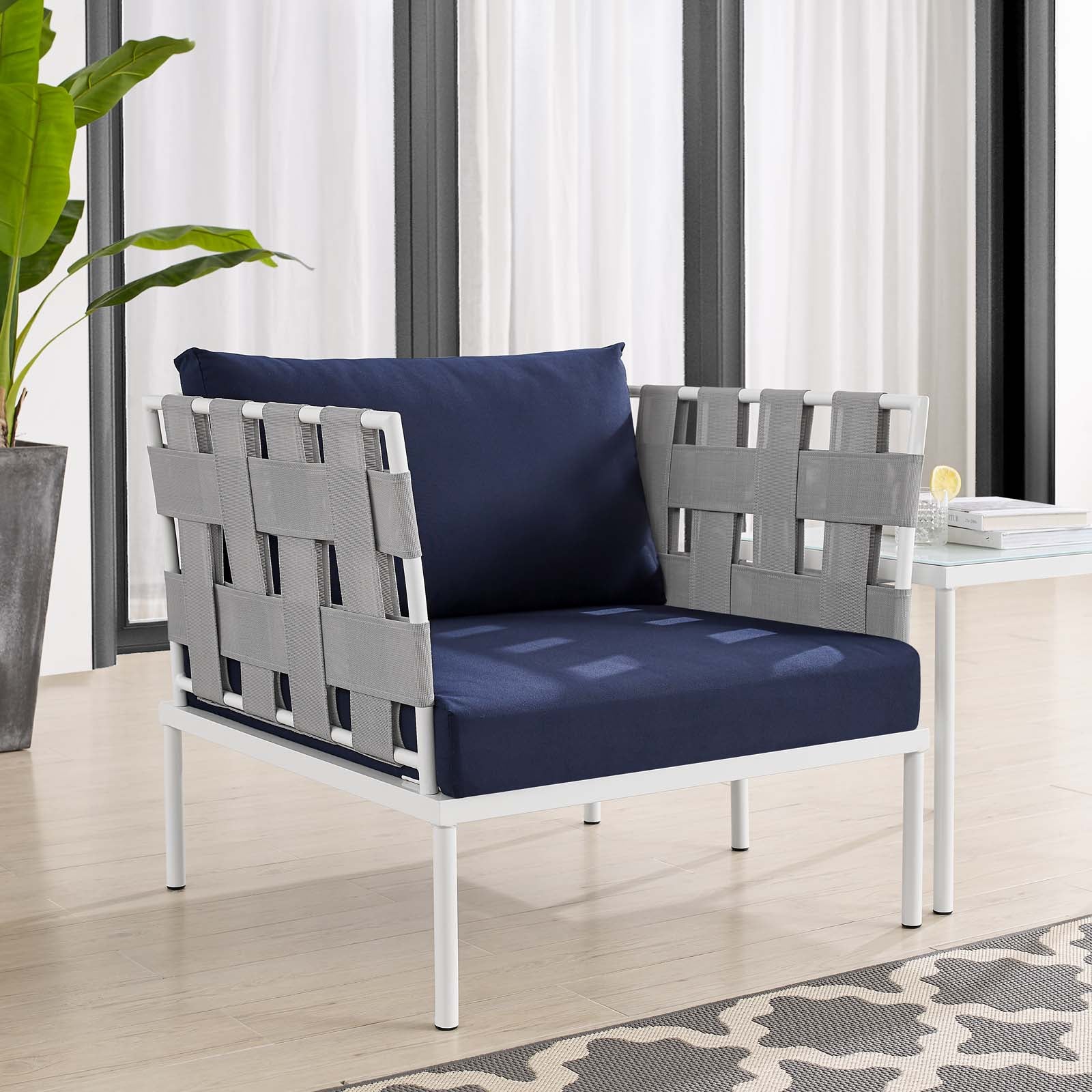 Harmony Sunbrella® Outdoor Patio Aluminum Armchair By Modway - EEI-4956 - Image 16