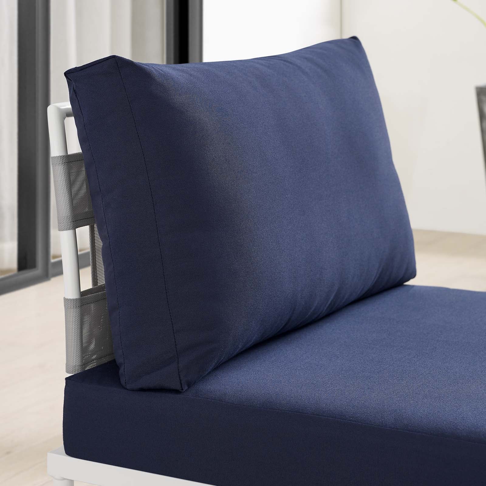 Harmony Sunbrella® Outdoor Patio Aluminum Armless Chair By Modway - EEI-4960 - Image 15