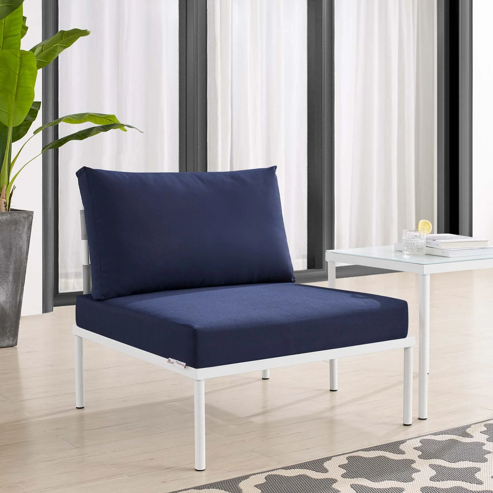 Harmony Sunbrella® Outdoor Patio Aluminum Armless Chair By Modway - EEI-4960 - Image 16